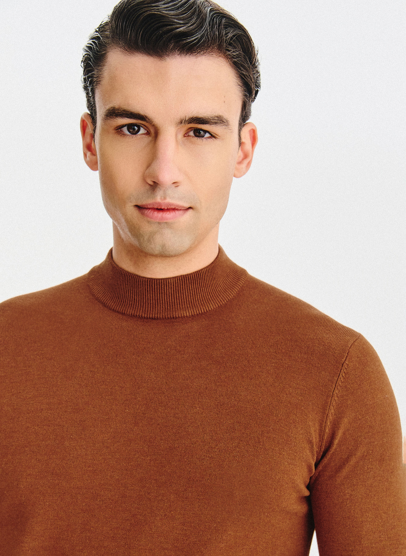 PAKO LORENTE - Półgolf męski w rudym kolorze - Pako Lorente