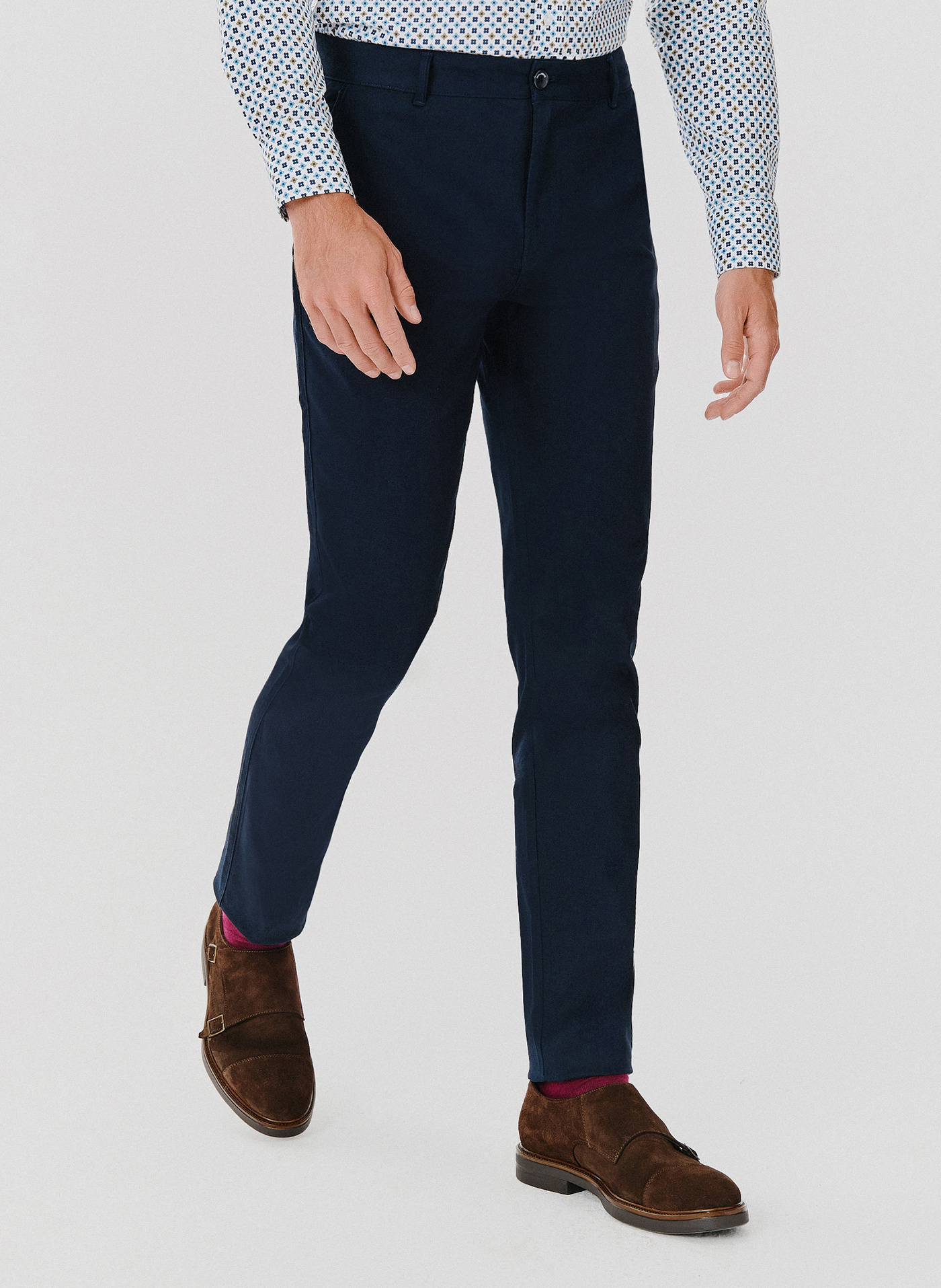 Granatowe spodnie męskie - Pako Lorente