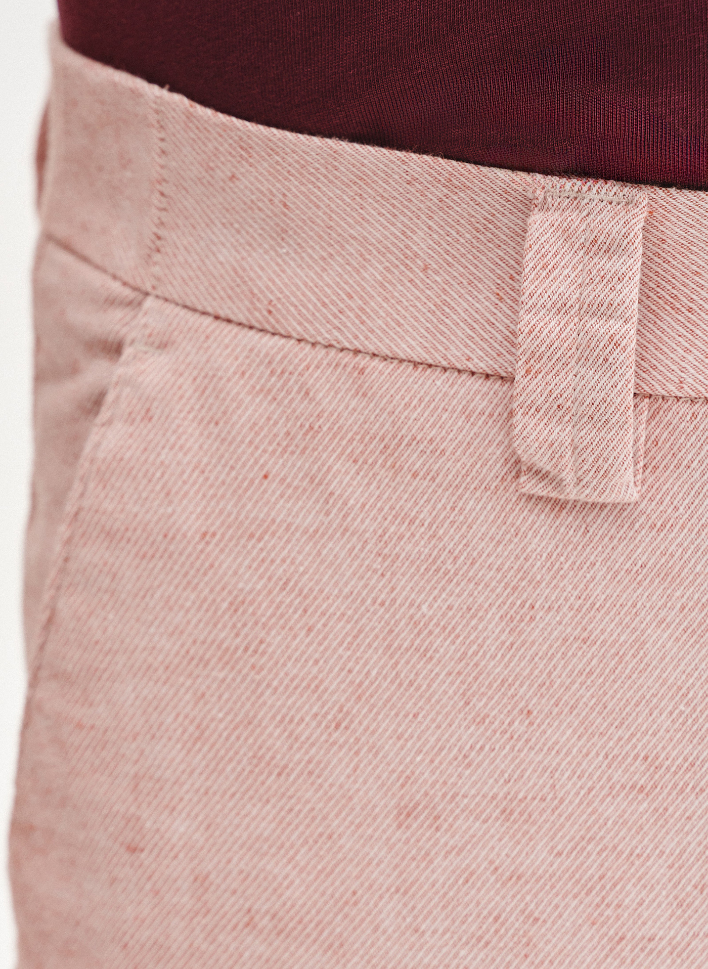 PAKO LORENTE - Różowe szorty męskie z lnem - Pako Lorente