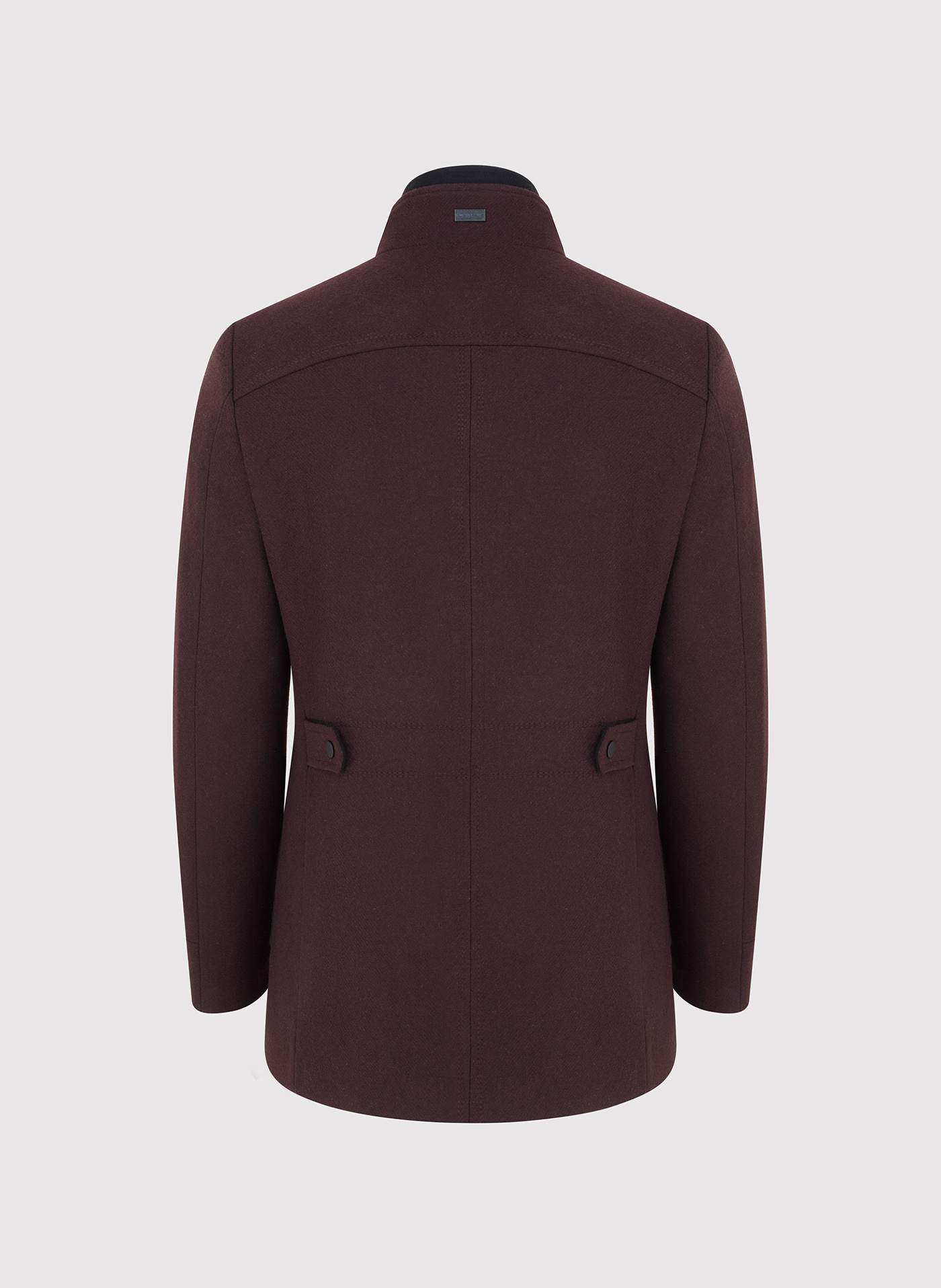 PAKO LORENTE - Bordowy płaszcz zapinany na guziki - Pako Lorente