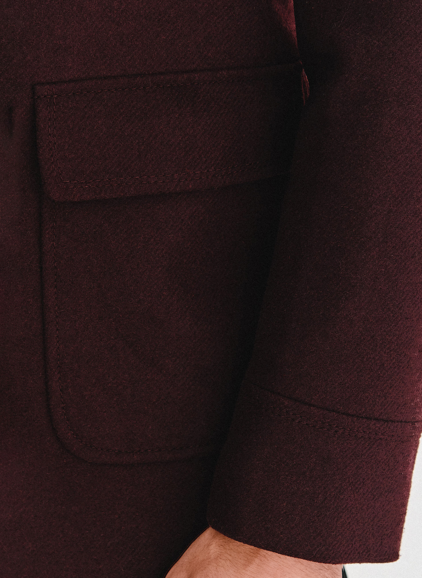 PAKO LORENTE - Bordowy płaszcz zapinany na guziki - Pako Lorente