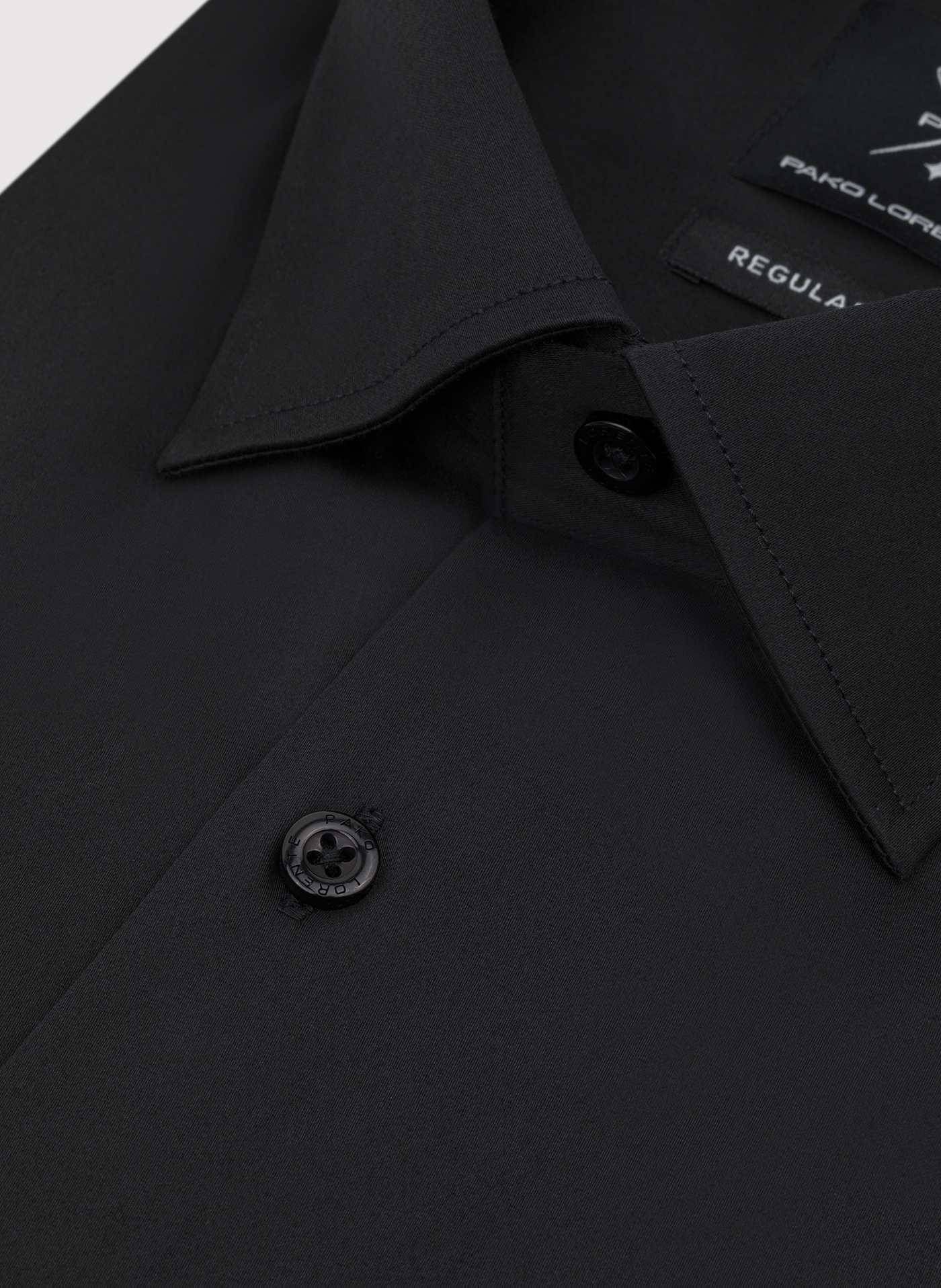 PAKO LORENTE - Czarna koszula męska z długim rękawem - Pako Lorente