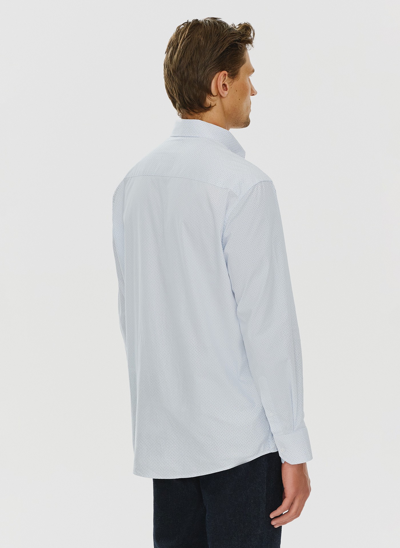 Koszula o kroju Regular w mikrowzór P24SF-1X-026-B-R - Pako Lorente - Pako Lorente