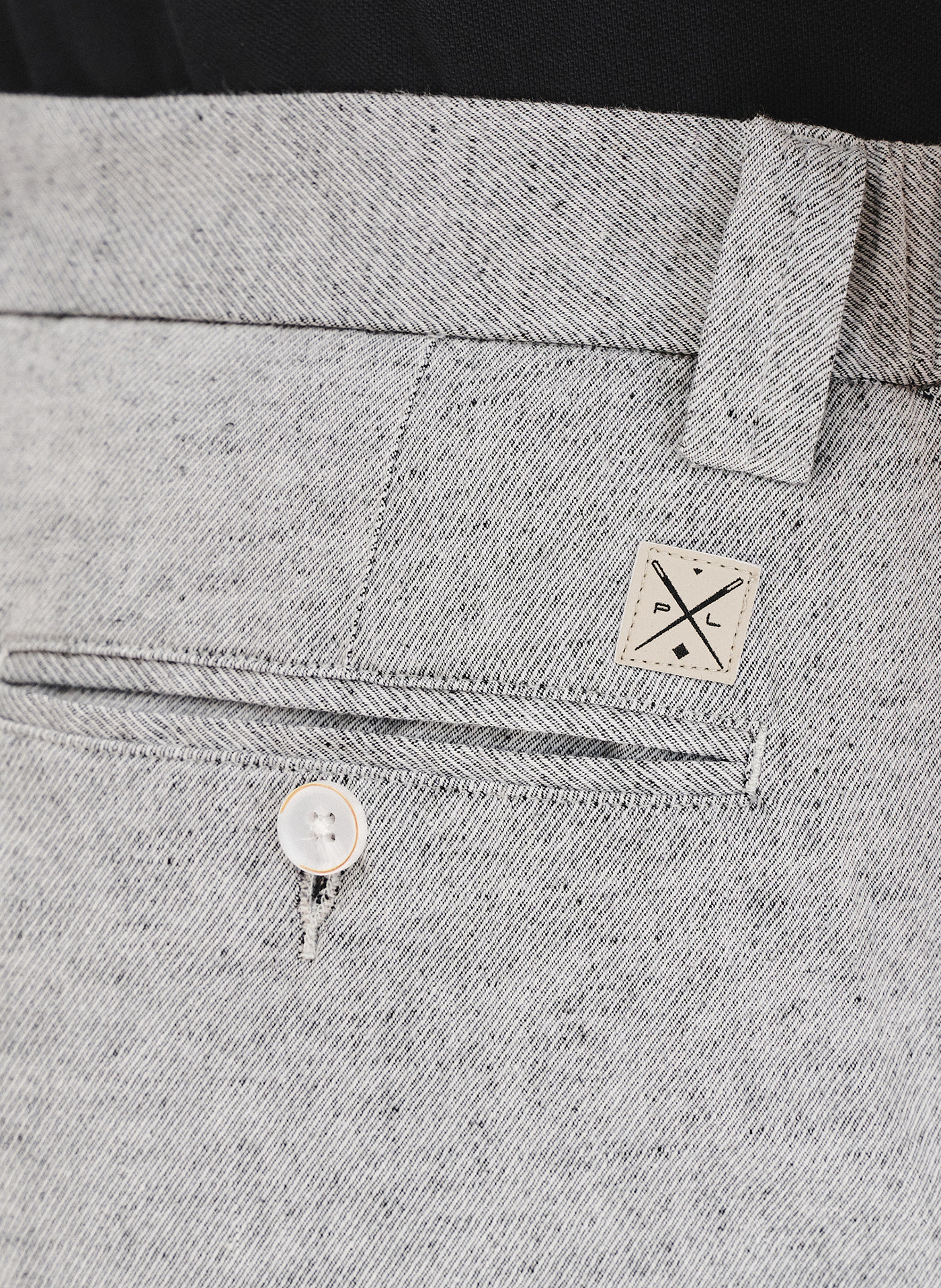 PAKO LORENTE - Szare szorty męskie z lnem - Pako Lorente