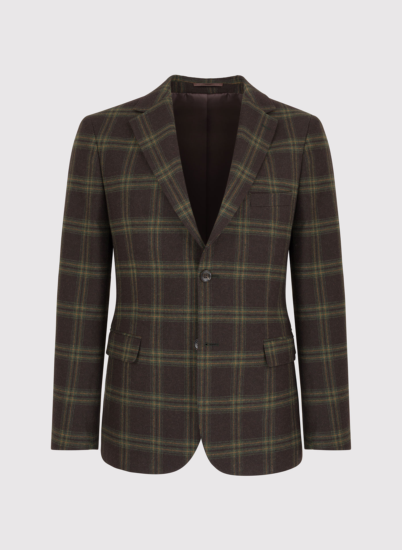 Brązowa marynarka męska w kratę - Pako Lorente