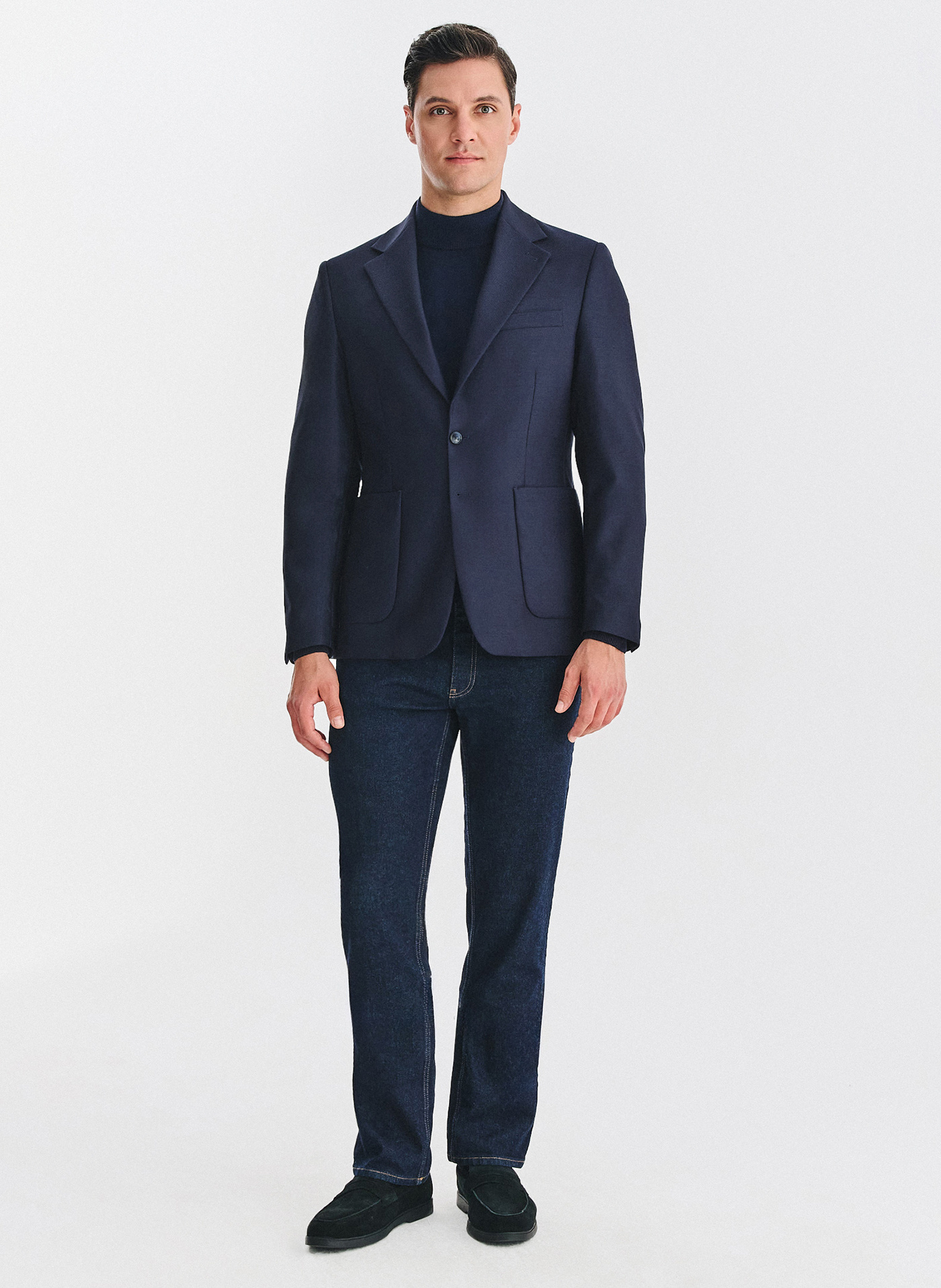 PAKO LORENTE - Granatowa marynarka jednorzędowa - Pako Lorente