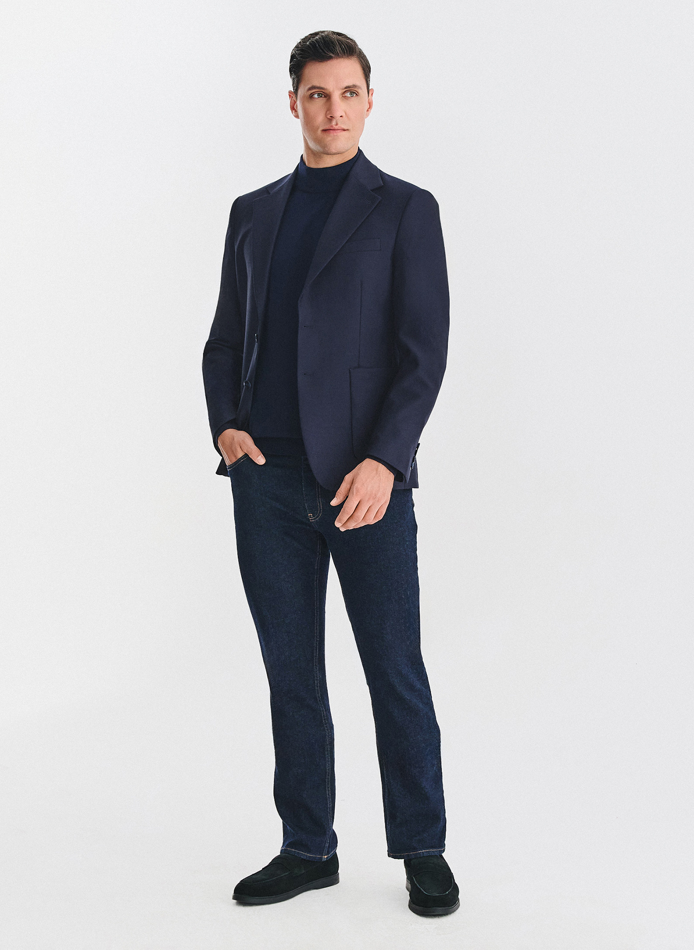 PAKO LORENTE - Granatowa marynarka jednorzędowa - Pako Lorente