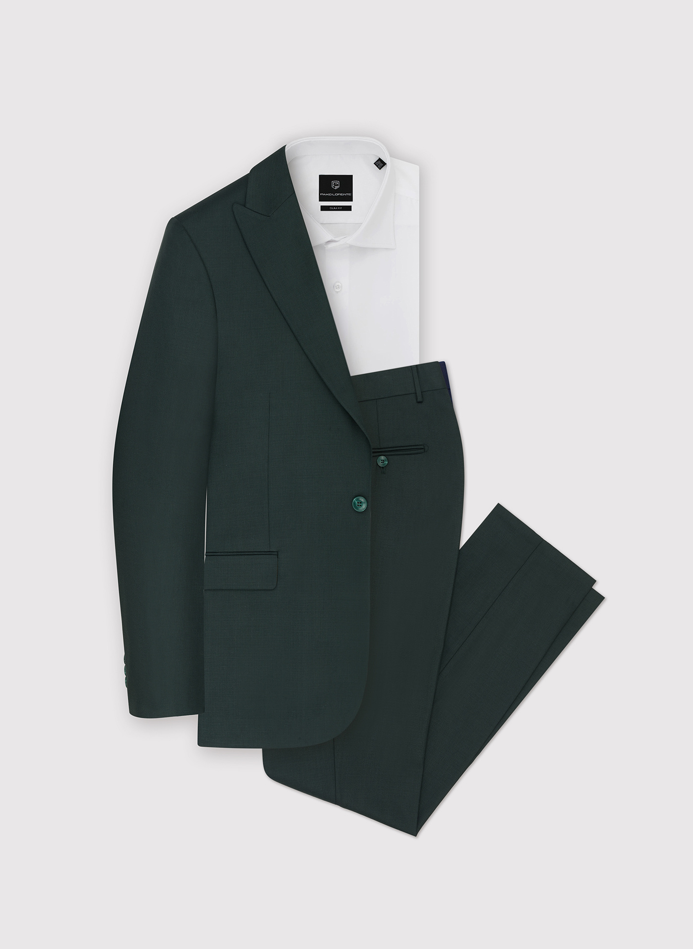 Zielone eleganckie spodnie męskie - Pako Lorente