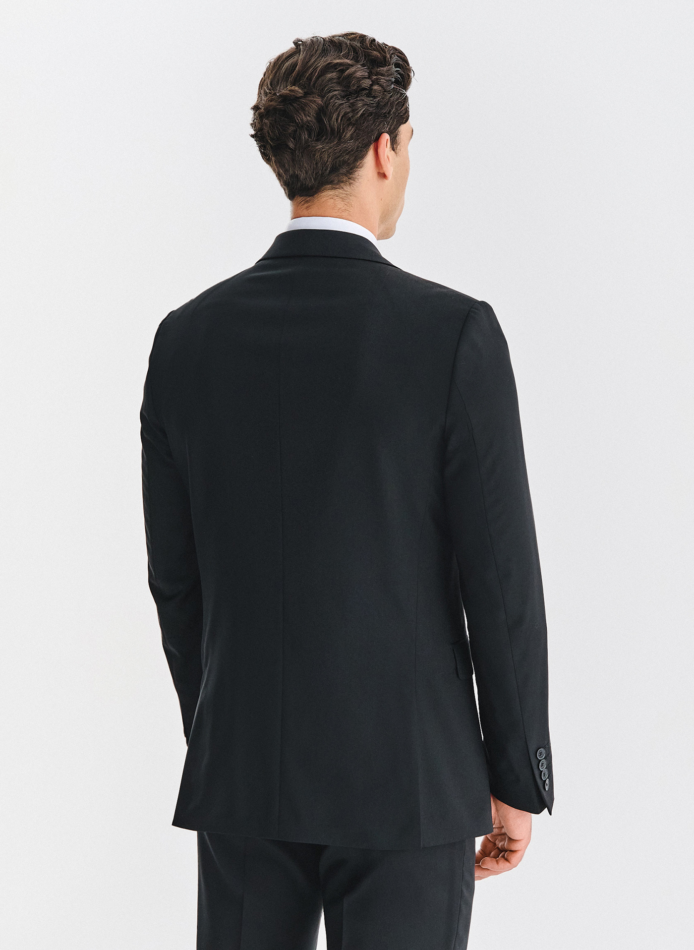 PAKO LORENTE - Wełniany czarny garnitur męski - Pako Lorente