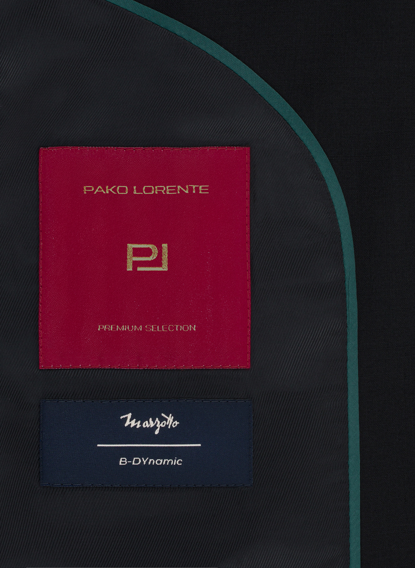 PAKO LORENTE - Wełniany czarny garnitur męski - Pako Lorente