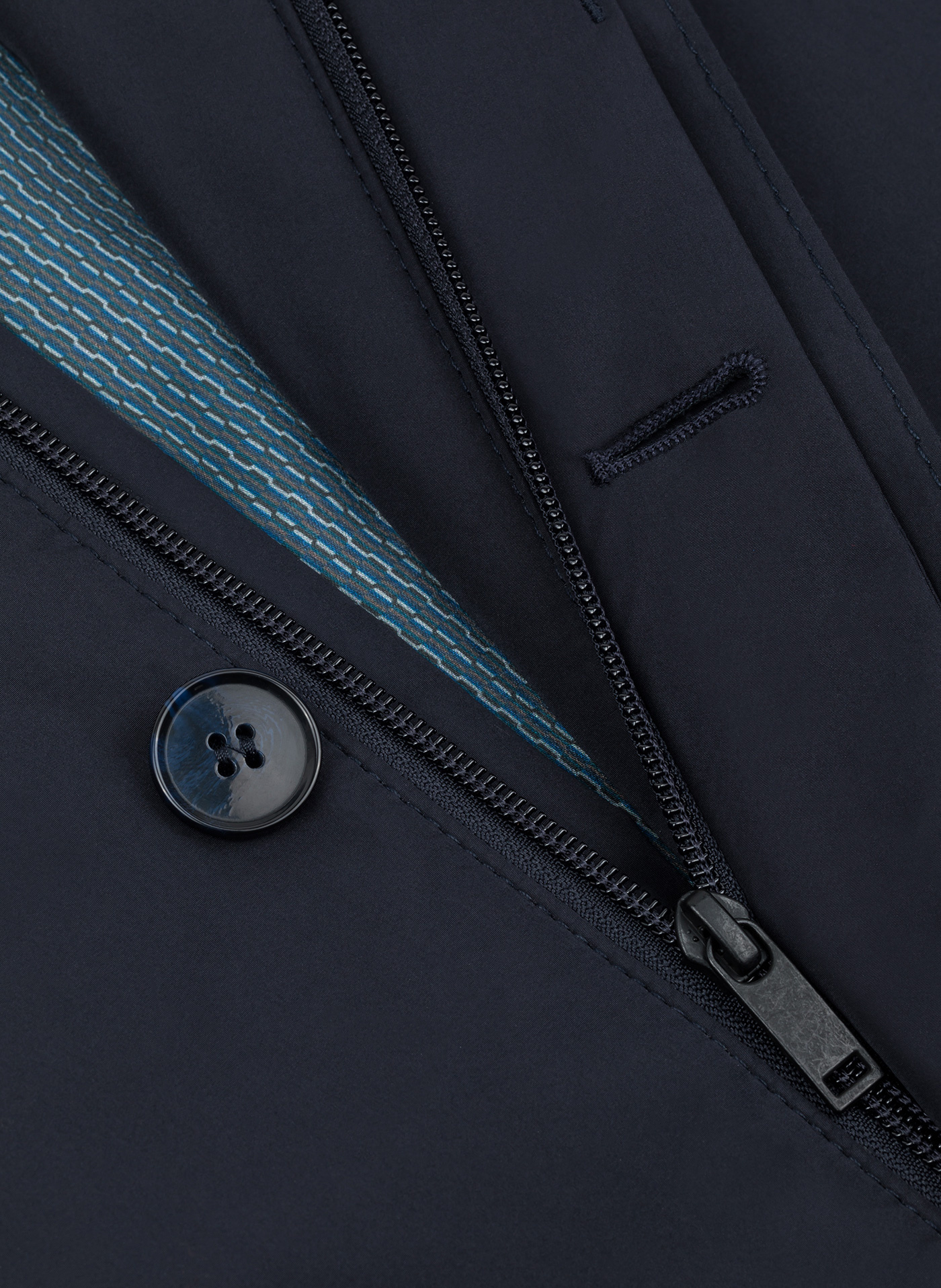 Granatowy przejściowy płaszcz męski P23WF-7X-010-G-0 - Pako Lorente - Pako Lorente