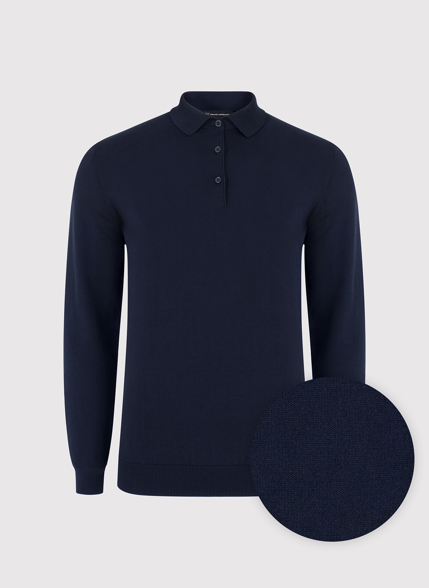 Sweter polo w kolorze granatowym - Pako Lorente