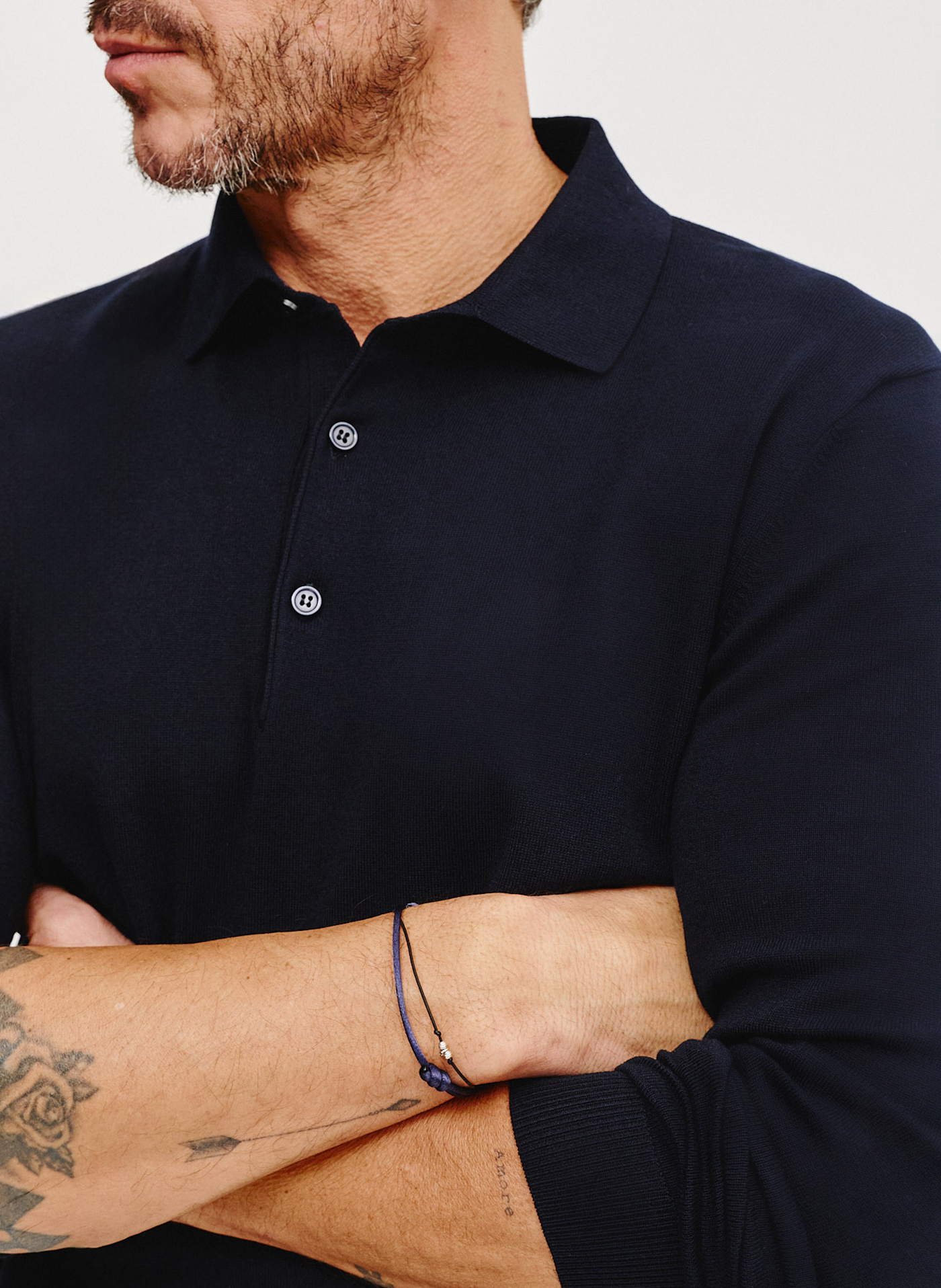 Sweter polo w kolorze granatowym - Pako Lorente