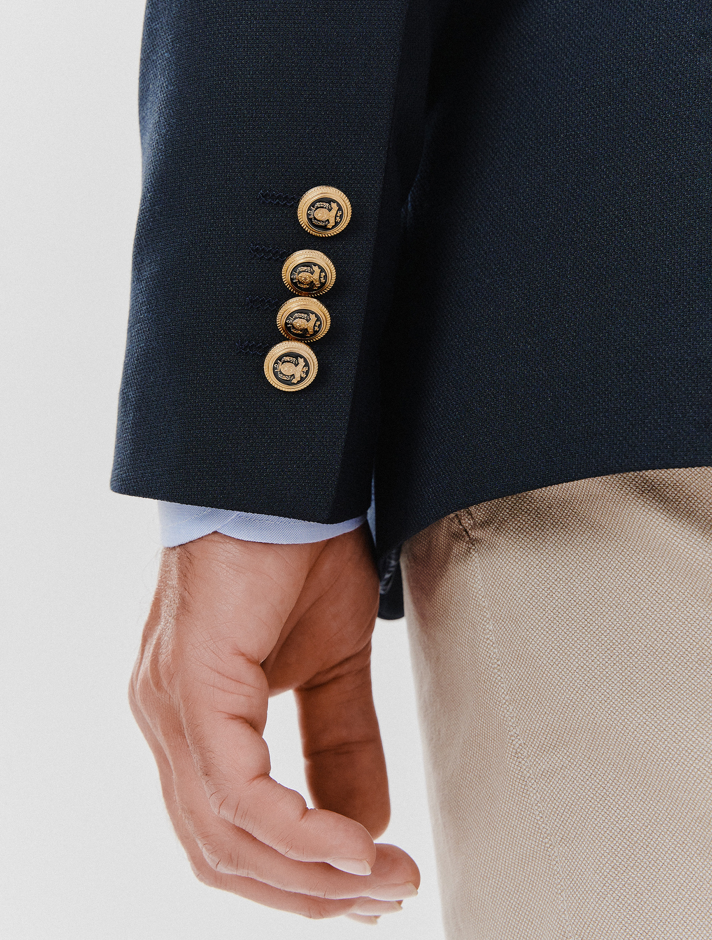 Granatowa casualowa marynarka męska - Pako Lorente