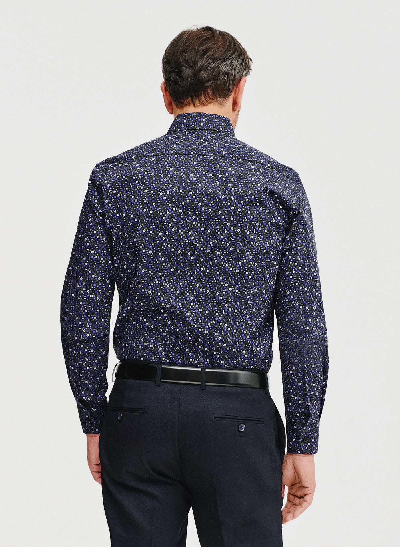 Męska koszula w kwiatowy mikrowzór - Pako Lorente