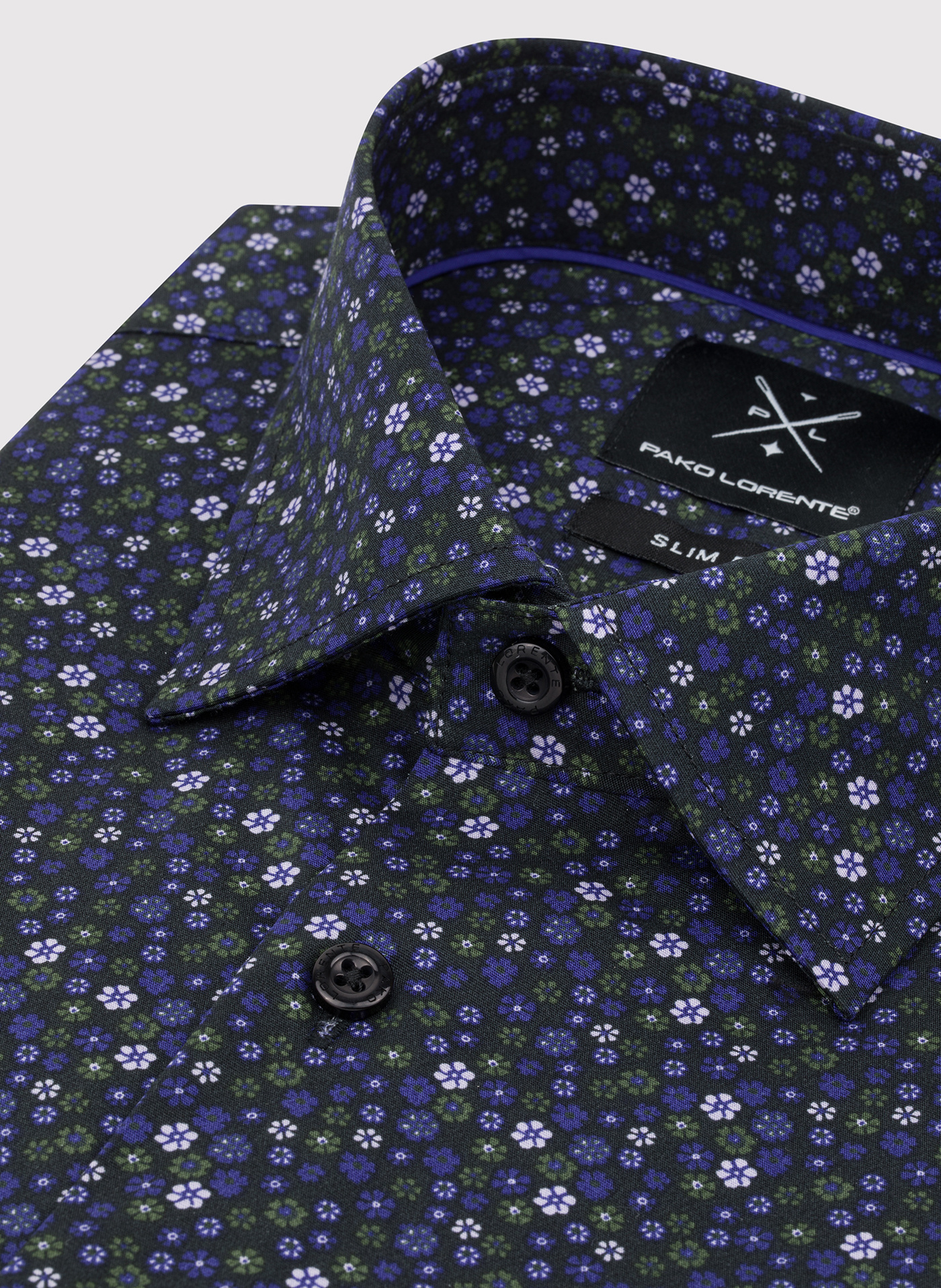 Męska koszula w kwiatowy mikrowzór - Pako Lorente