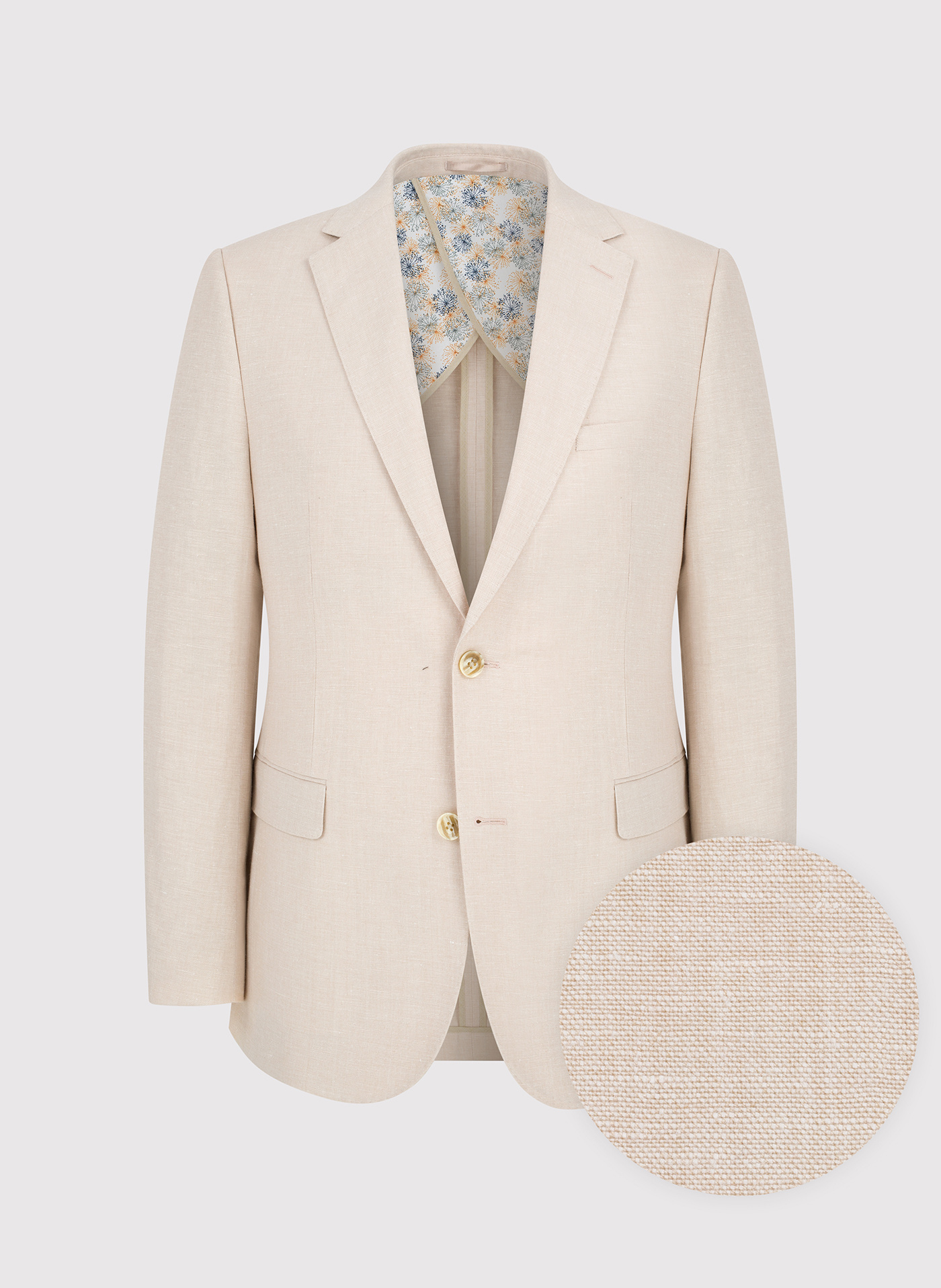 Lniana marynarka męska w kolorze beżowym - Pako Lorente