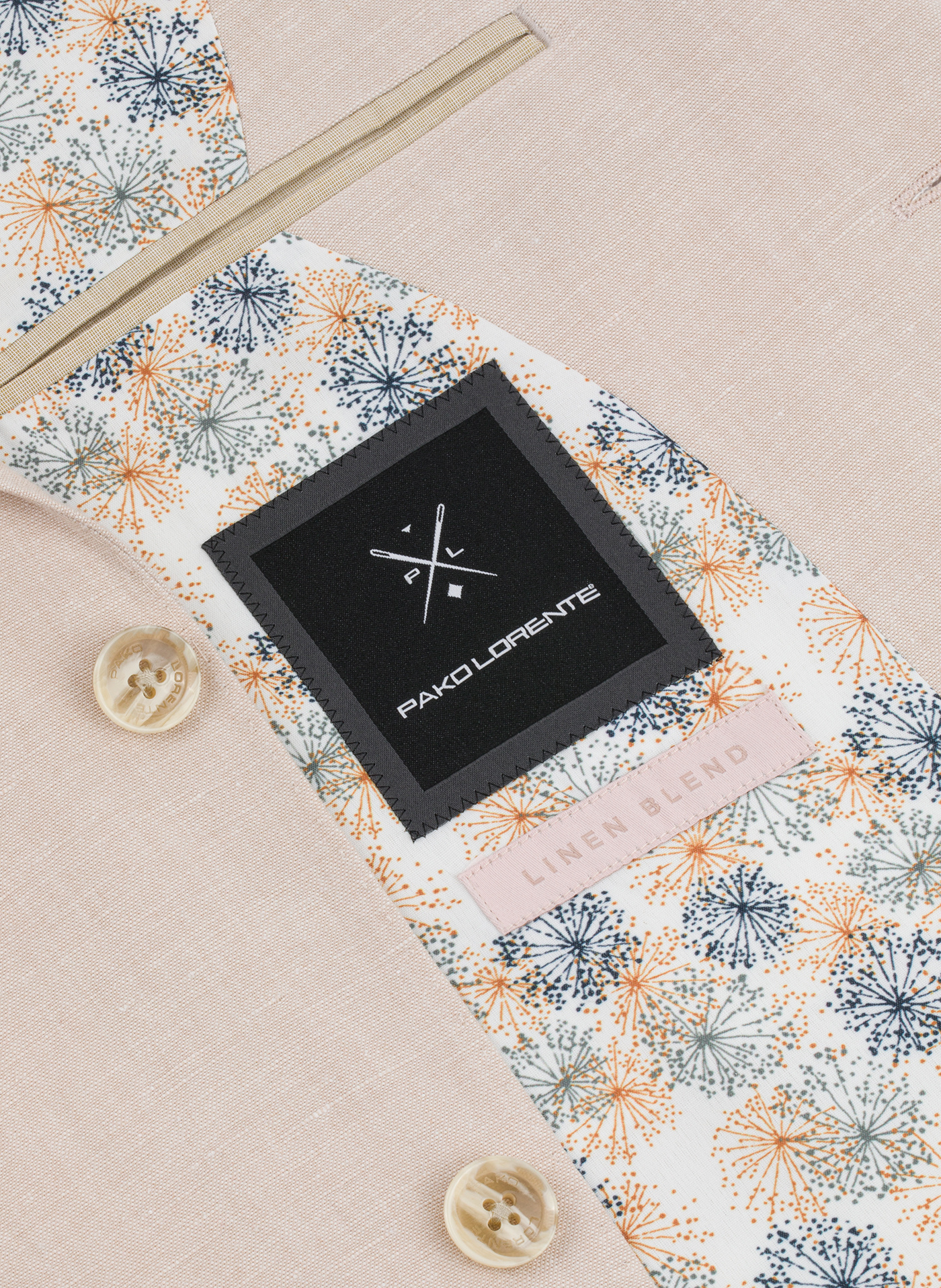 Lniana marynarka męska w kolorze beżowym - Pako Lorente