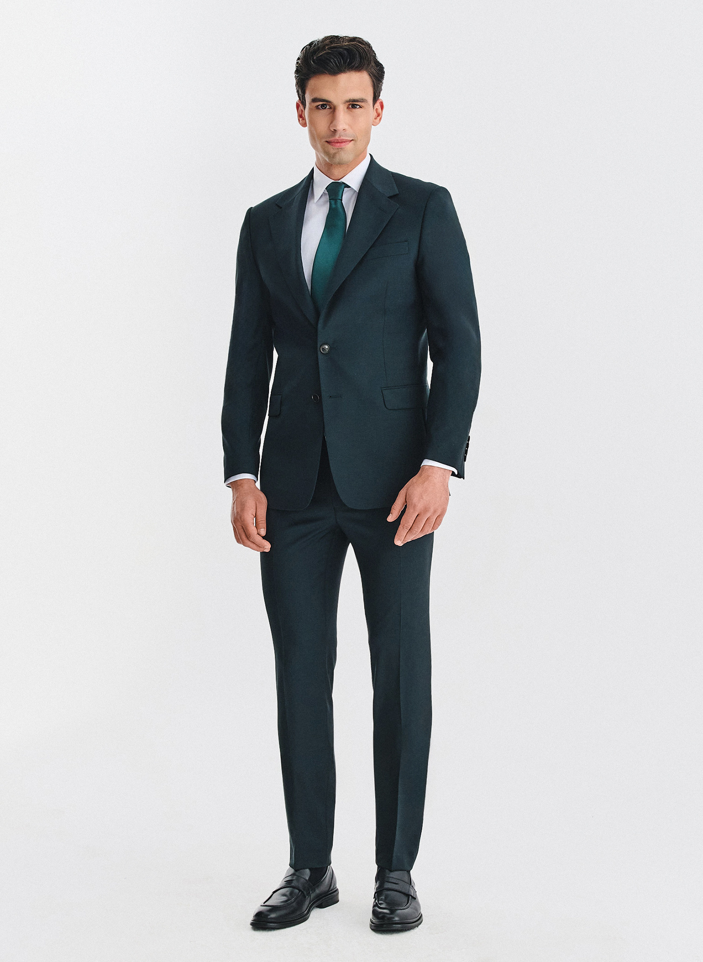 PAKO LORENTE - Wełniana zielona marynarka garniturowa - Pako Lorente