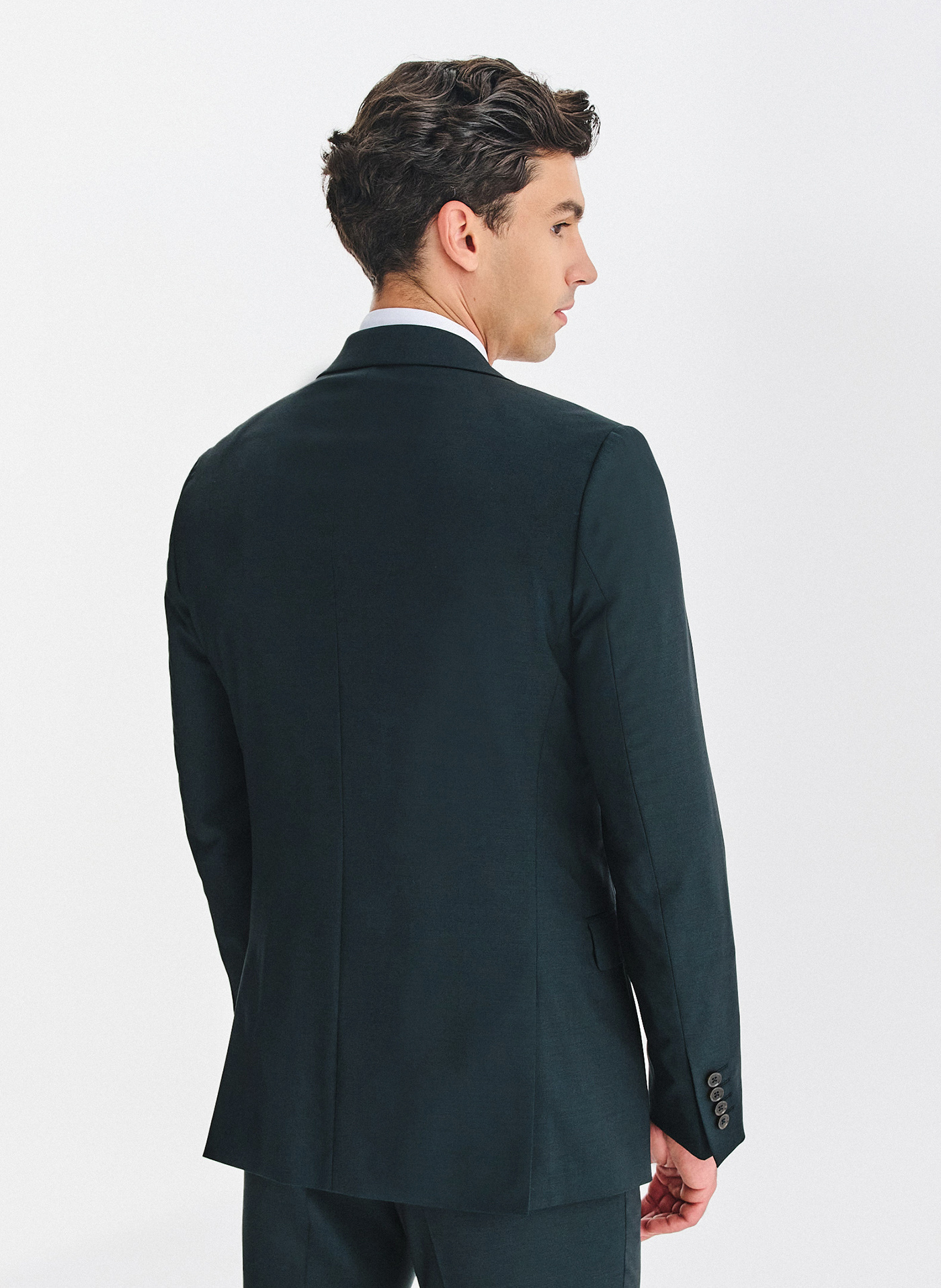 PAKO LORENTE - Wełniana zielona marynarka garniturowa - Pako Lorente