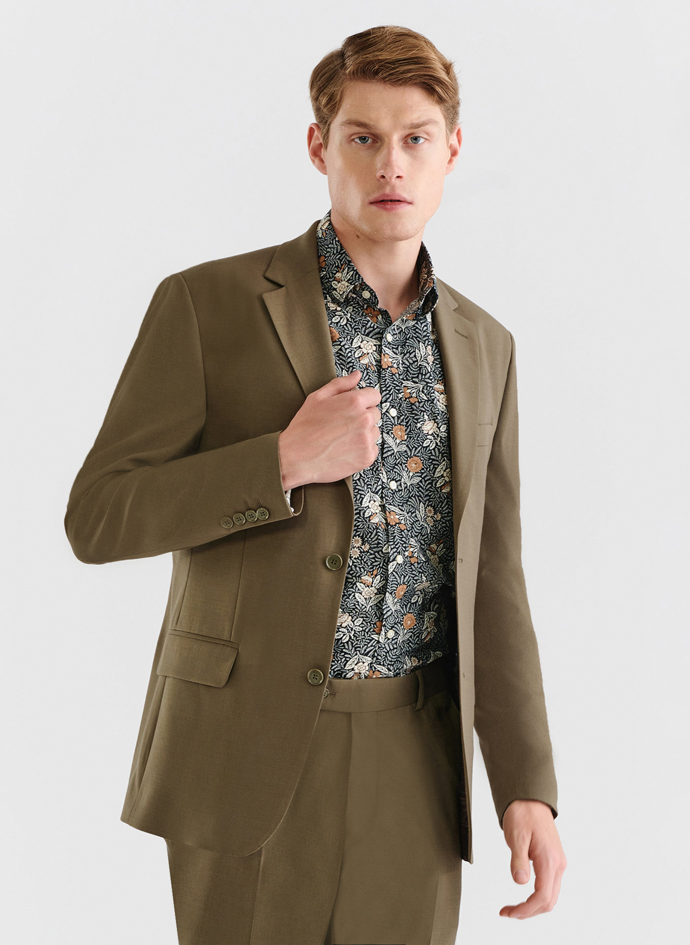 Zielona marynarka garniturowa z wełną - Pako Lorente