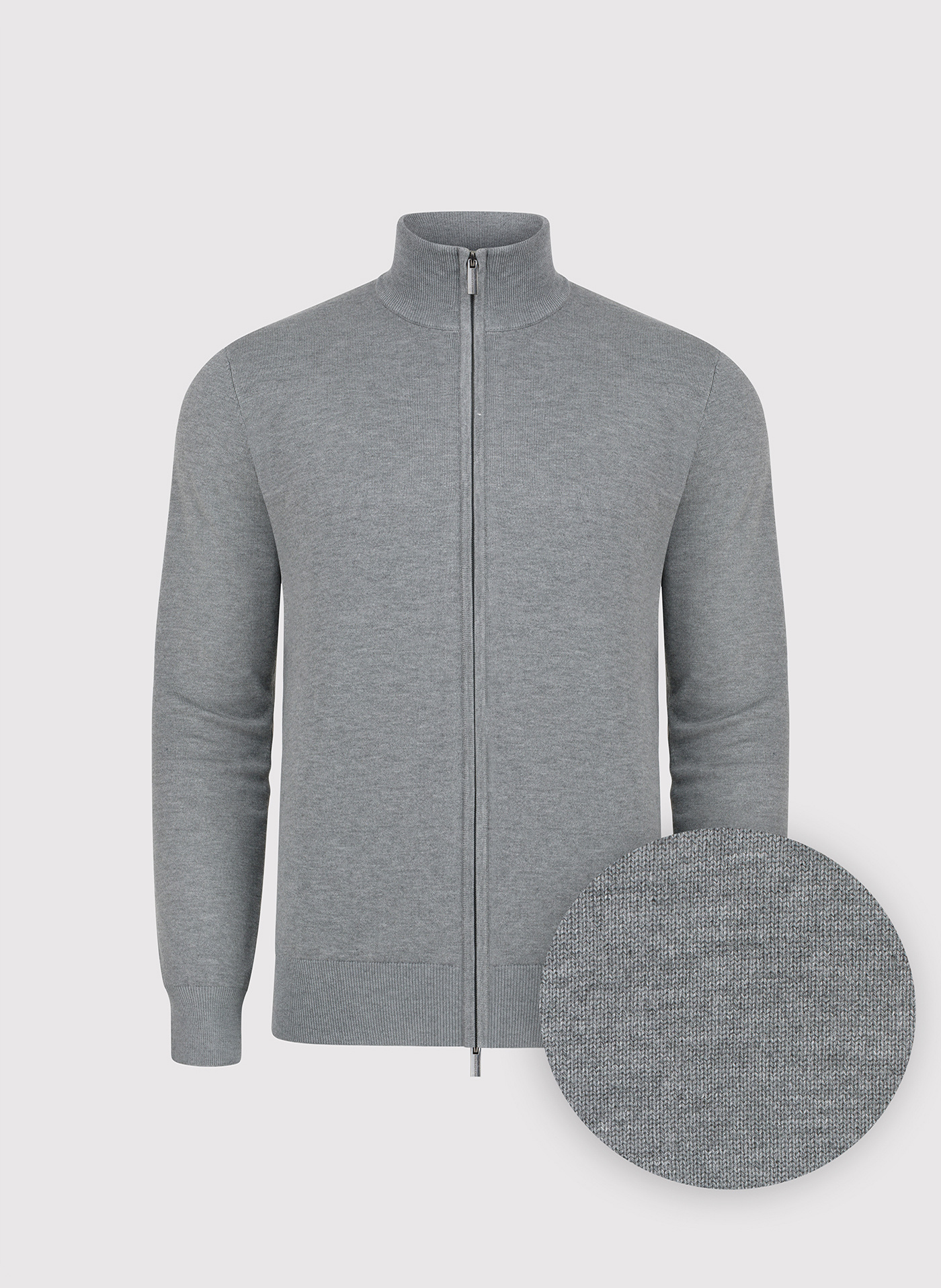 PAKO LORENTE - Szary rozpinany sweter męski - Pako Lorente