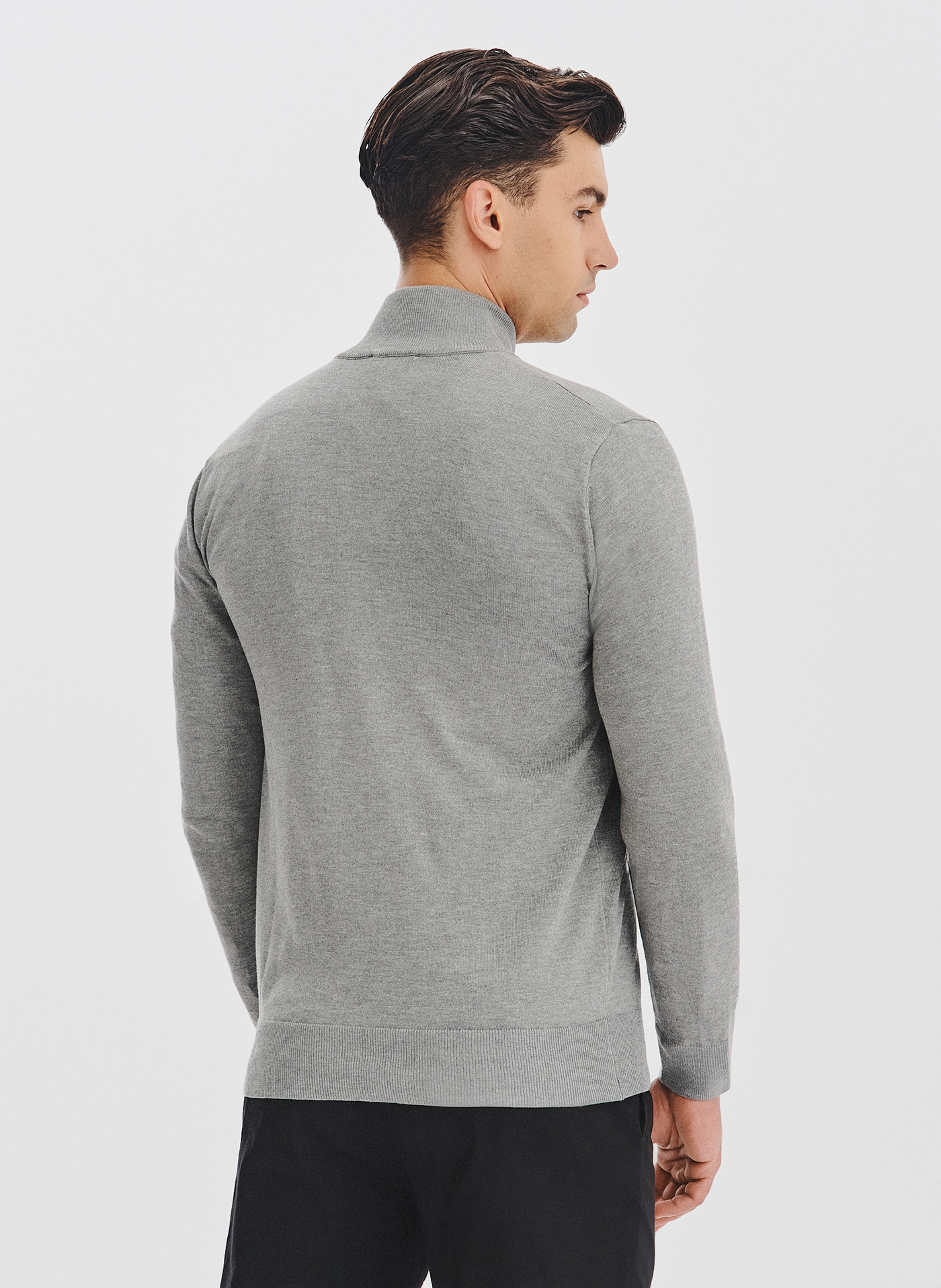 PAKO LORENTE - Szary rozpinany sweter męski - Pako Lorente