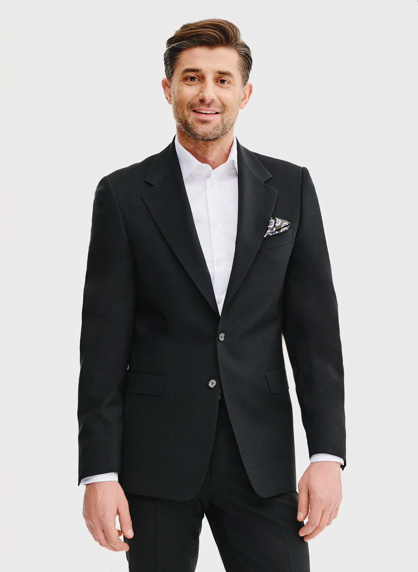 Wełniana marynarka garniturowa w kolorze czarnym - Pako Lorente