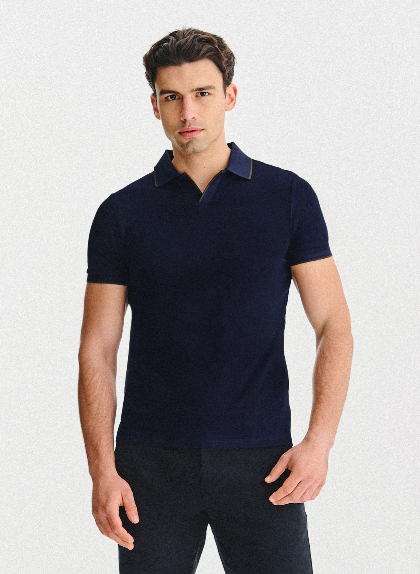 PAKO LORENTE - T-shirt polo granatowy - Pako Lorente