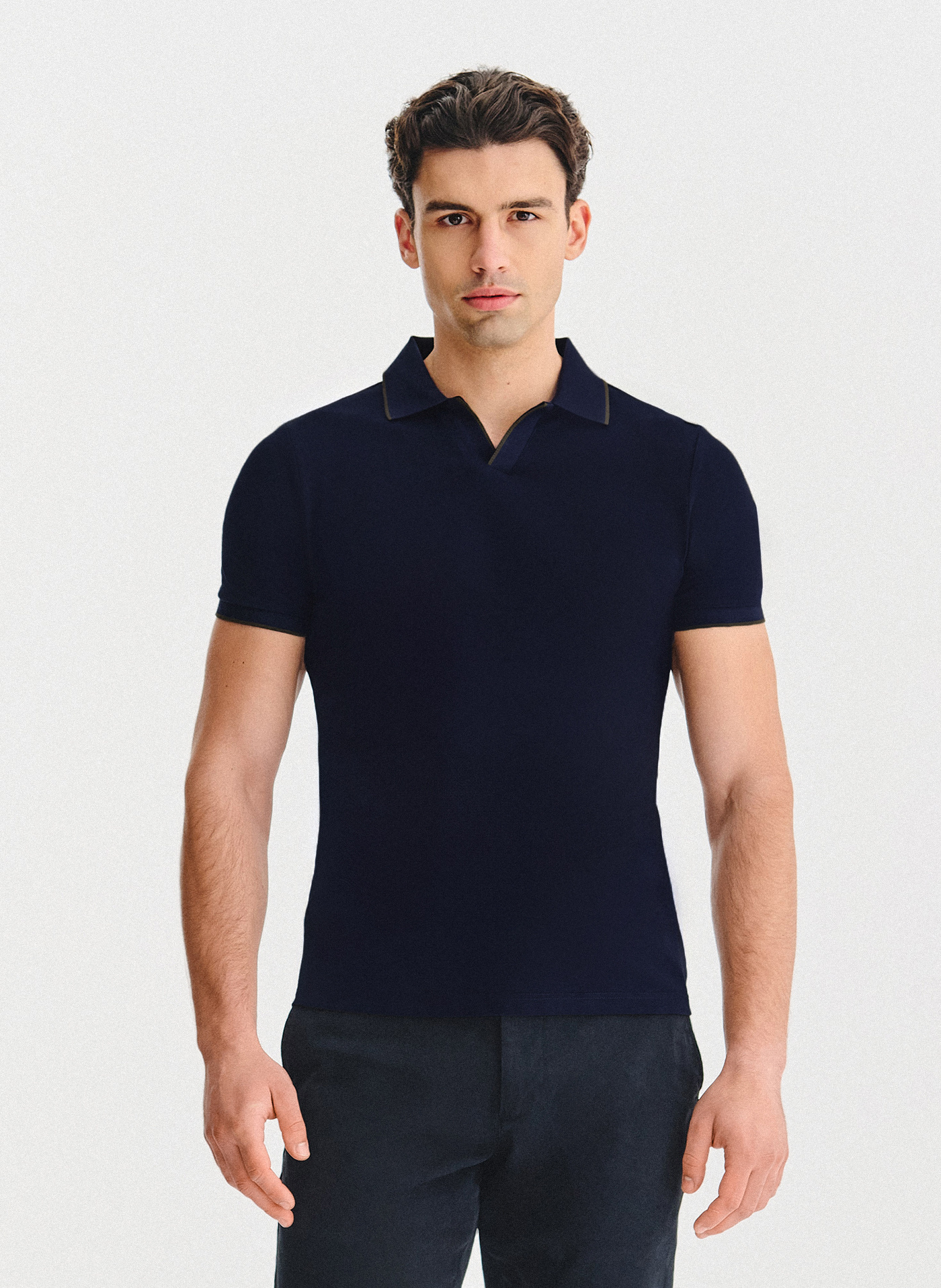 PAKO LORENTE - T-shirt polo granatowy - Pako Lorente