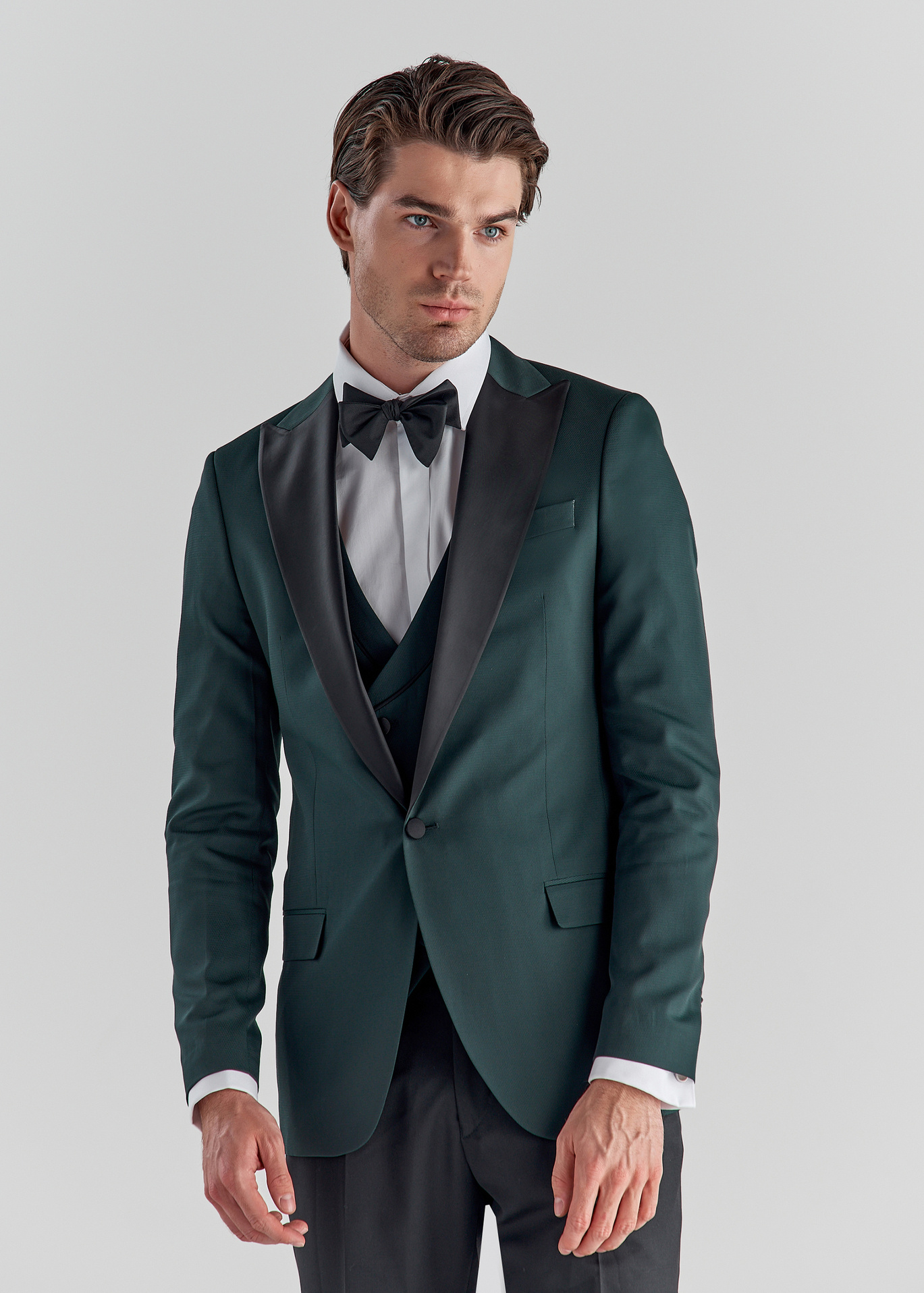 Zielona marynarka smokingowa P22SF-3S-005-Z-S - Pako Lorente