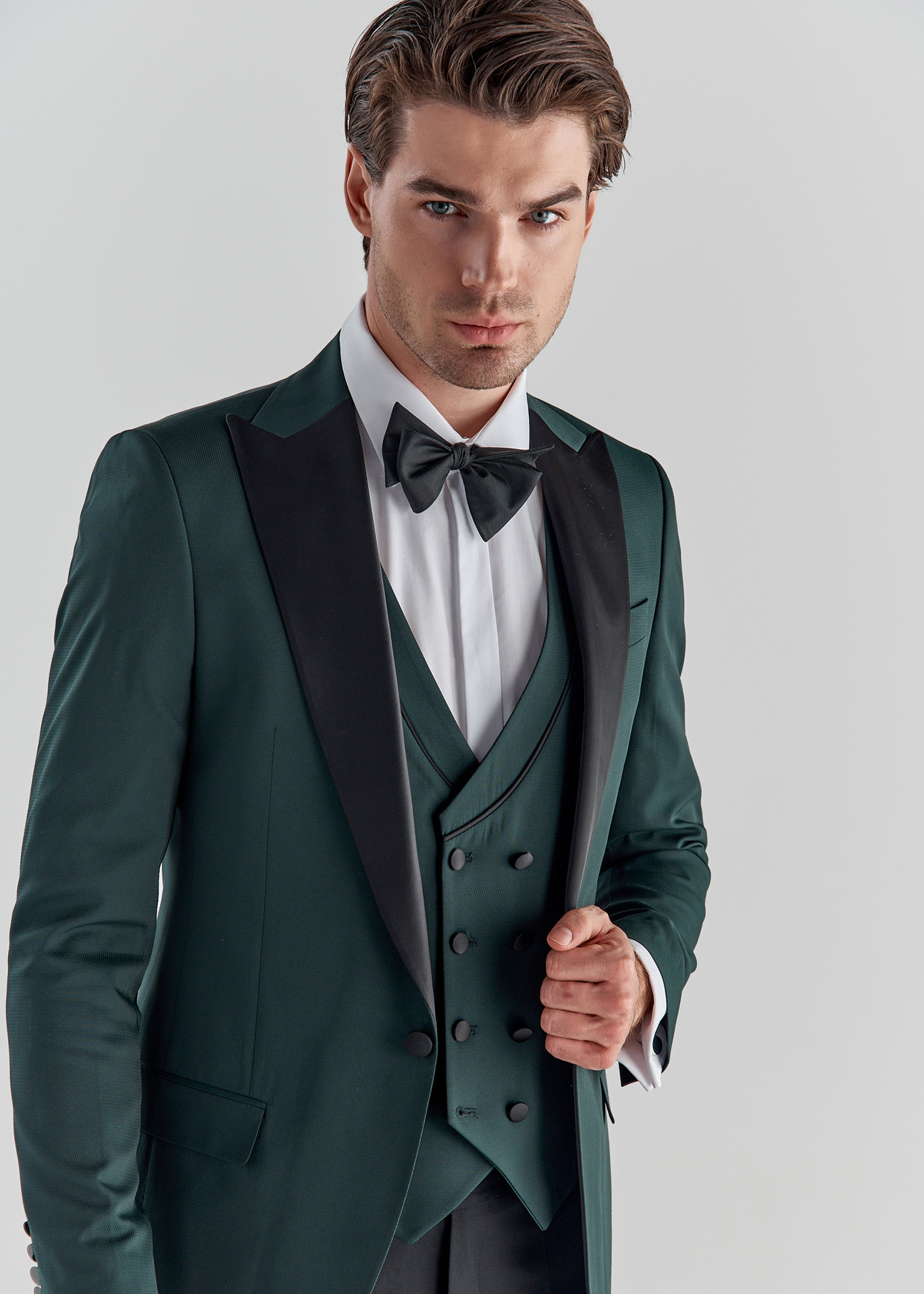 Zielona marynarka smokingowa P22SF-3S-005-Z-S - Pako Lorente