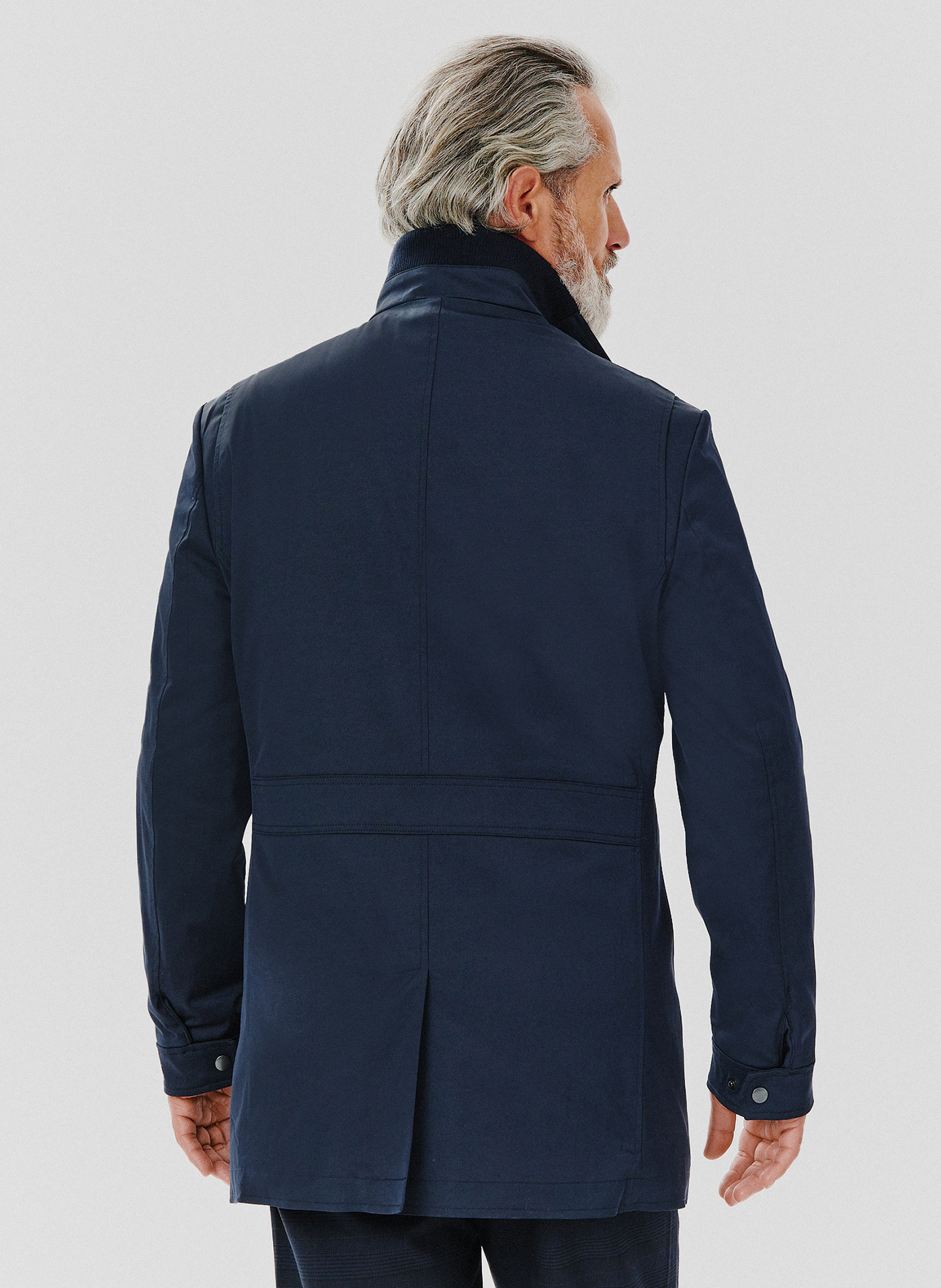 Granatowy płaszcz męski - Pako Lorente