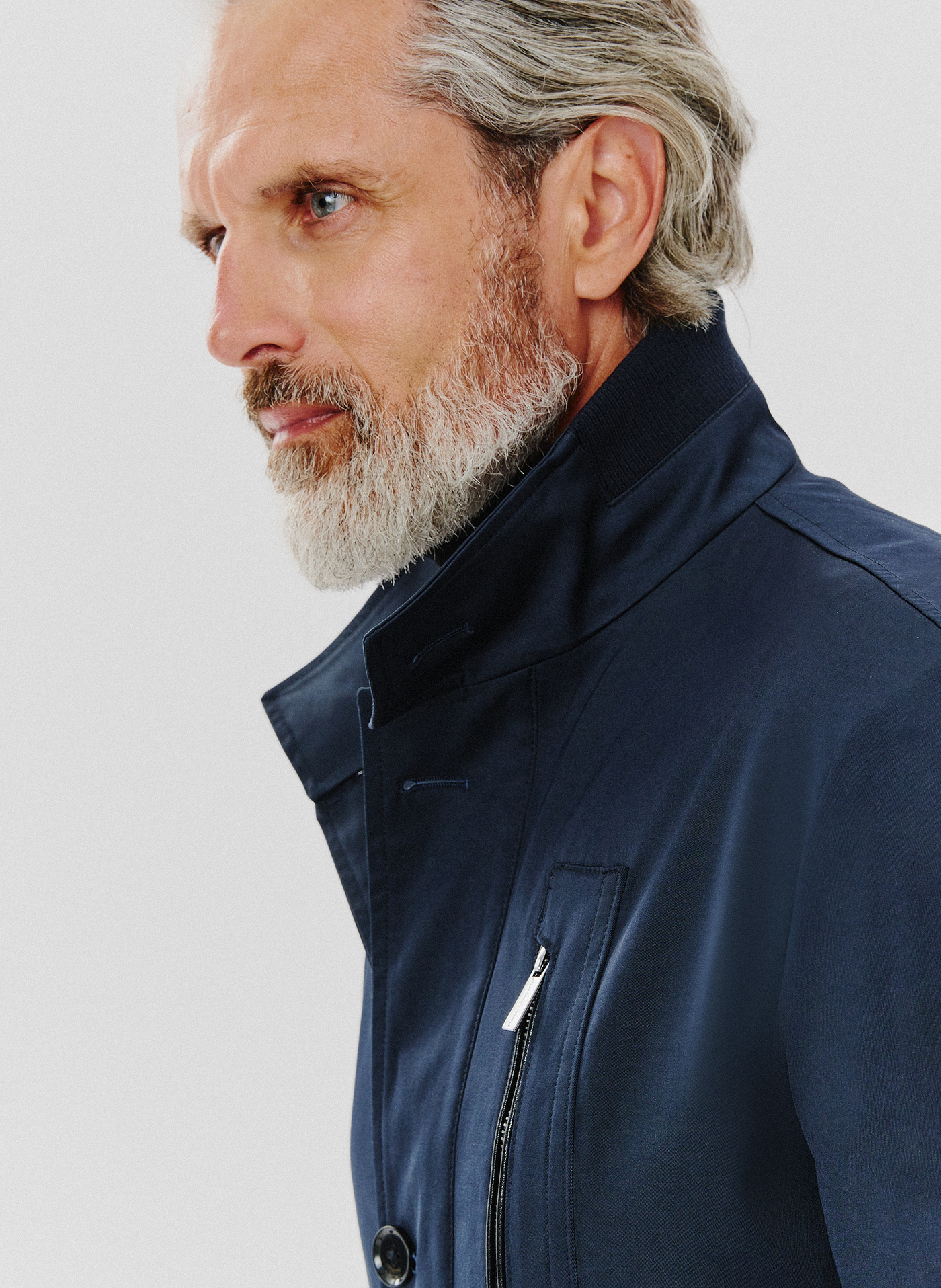 Granatowy płaszcz męski - Pako Lorente