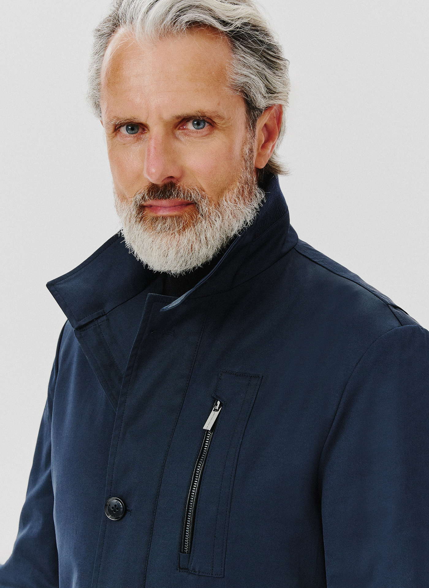 Granatowy płaszcz męski - Pako Lorente