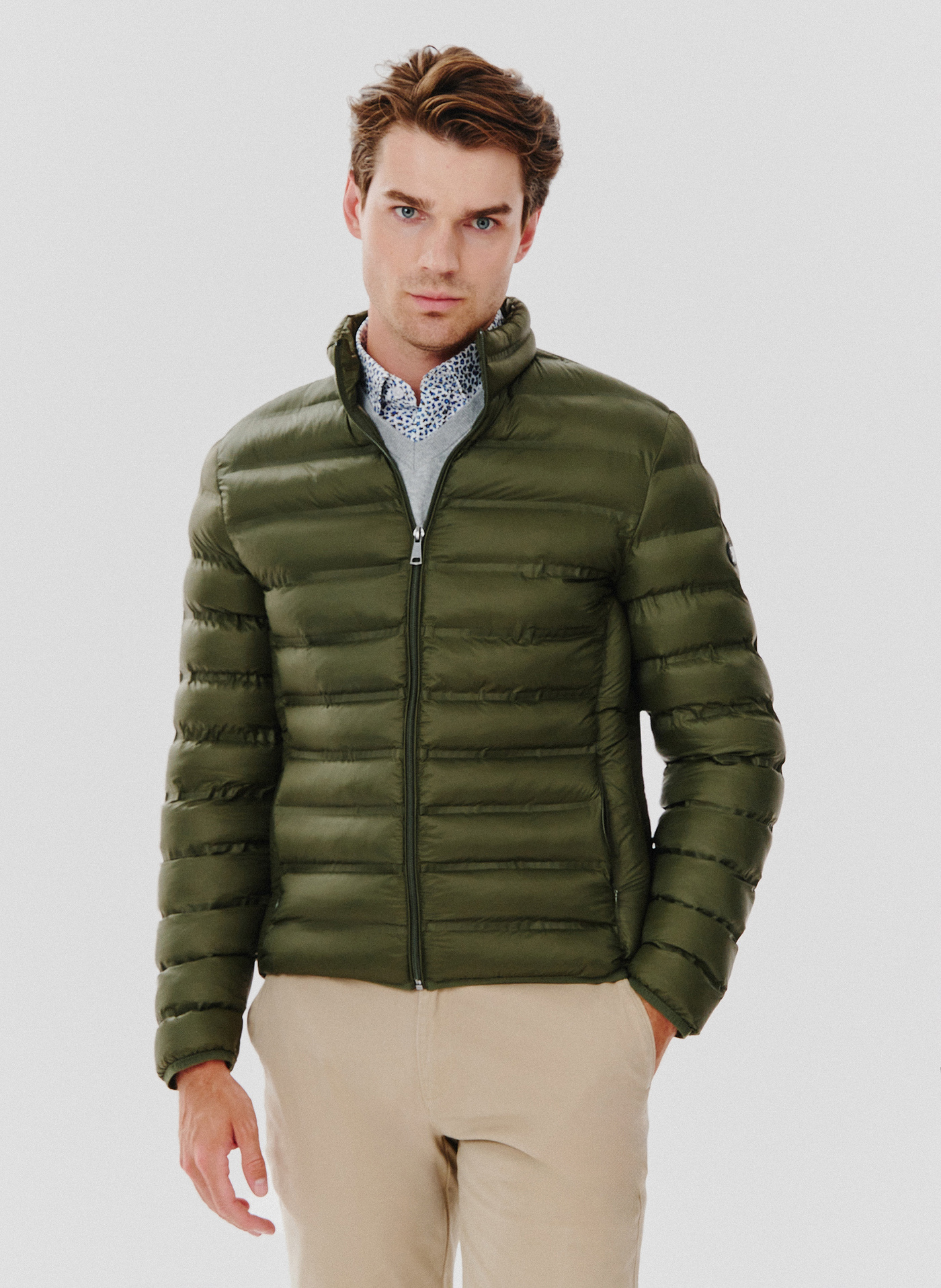 Krótka pikowana kurtka w kolorze zielonym - Pako Lorente