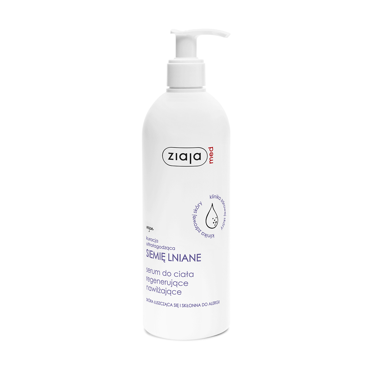 Ziajamed Kuracja ultrałagodząca siemię lniane serum do ciała regenerujące nawilżające Ziaja