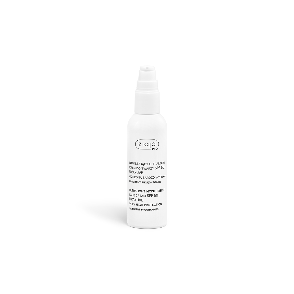 ZiajaPRO Nawilżający ultralekki krem do twarzy spf 50+ uva+uvb ochrona bardzo wysoka Ziaja