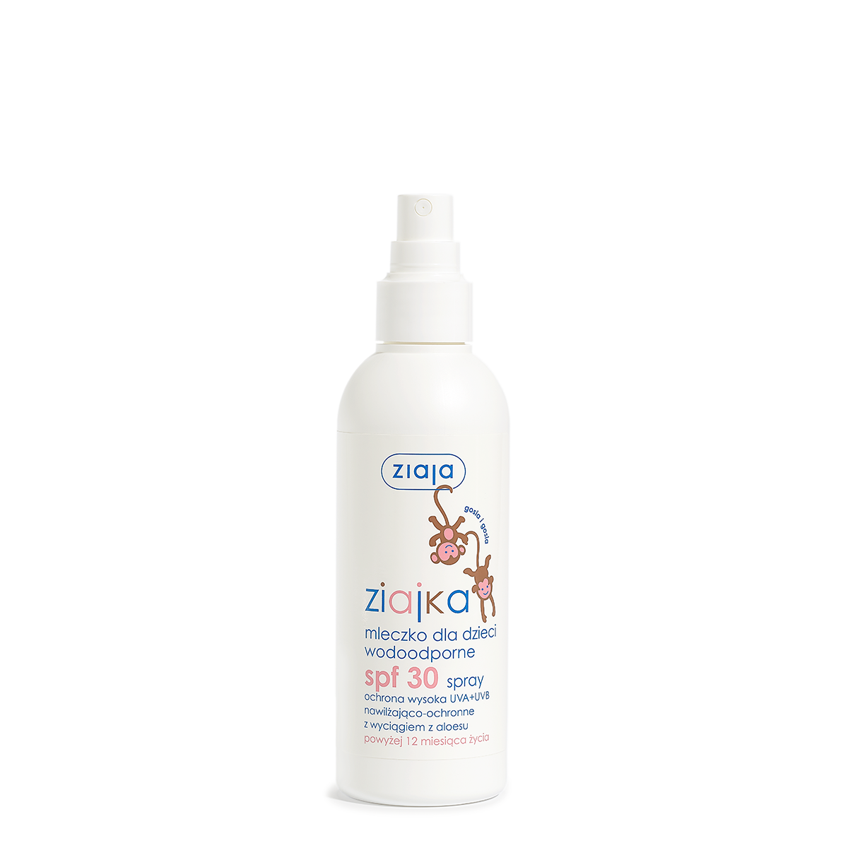 Ziaja Mleczko dla dzieci wodoodporne SPF 30 spray ochrona wysoka UVA+UVB Ziaja
