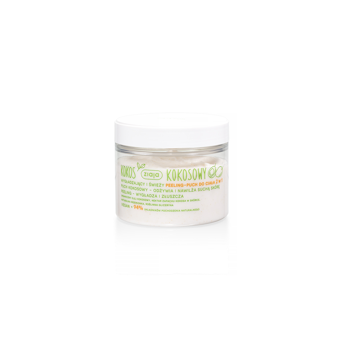Ziaja Wygładzający i świeży peeling-puch do ciała 2 w 1 Ziaja