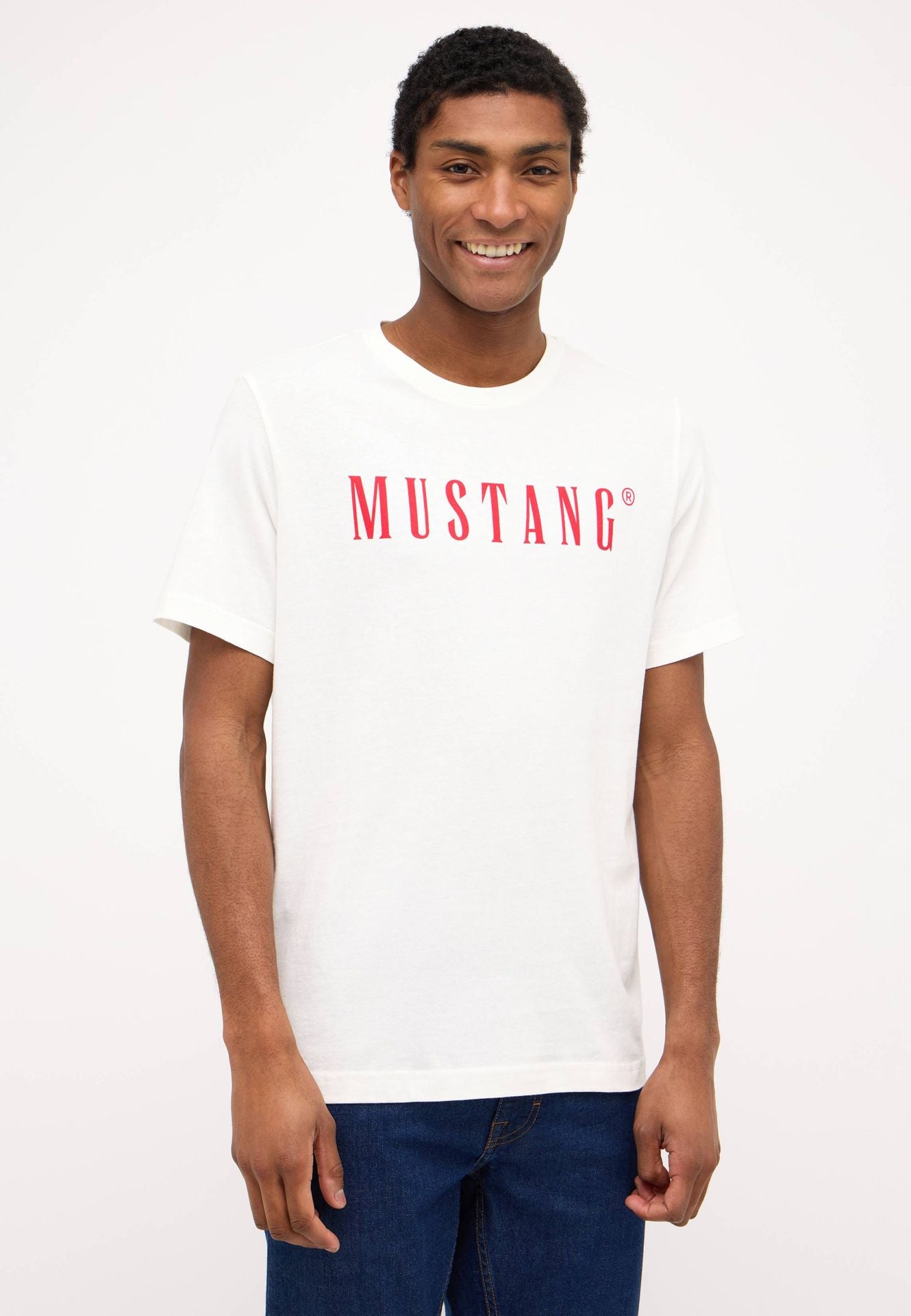 Męski T-Shirt Koszulka Mustang Style Austin Cannoli Cream 1014695 2084, 6XL