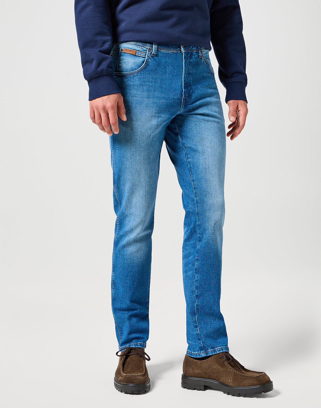WRANGLER TEXAS SLIM MĘSKIE SPODNIE JEANSOWE JEANSY DŻINSY PRAIRIE BLUE 112356813 W12S017441, W36 L34