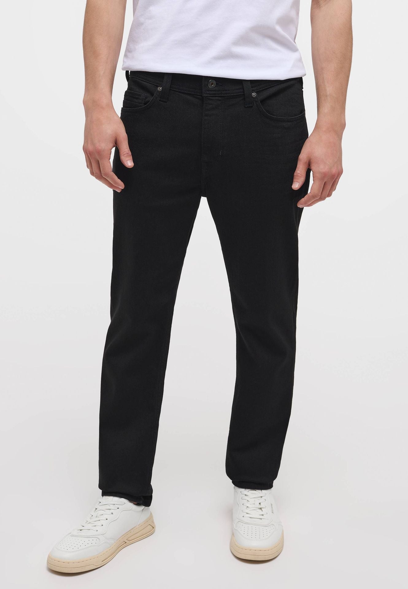 Męskie Spodnie Jeansowe Mustang Style Vegas Slim Denim Black 1014062 4000 906, W32 L30
