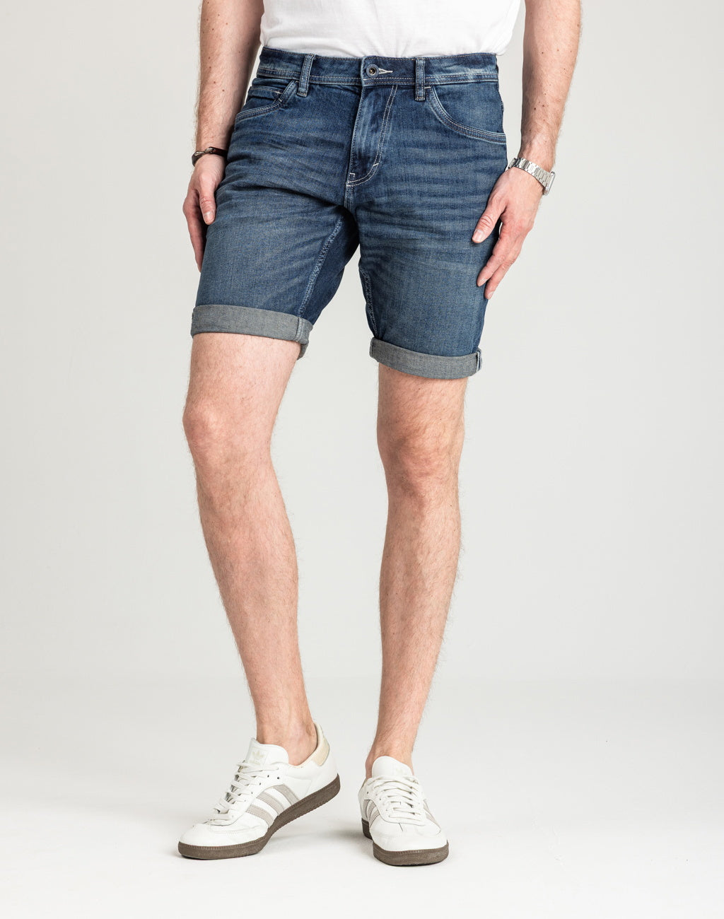 Męskie Krótkie Spodenki Tom Tailor TTJosh Regular Slim Jeans Short 1044973, W34