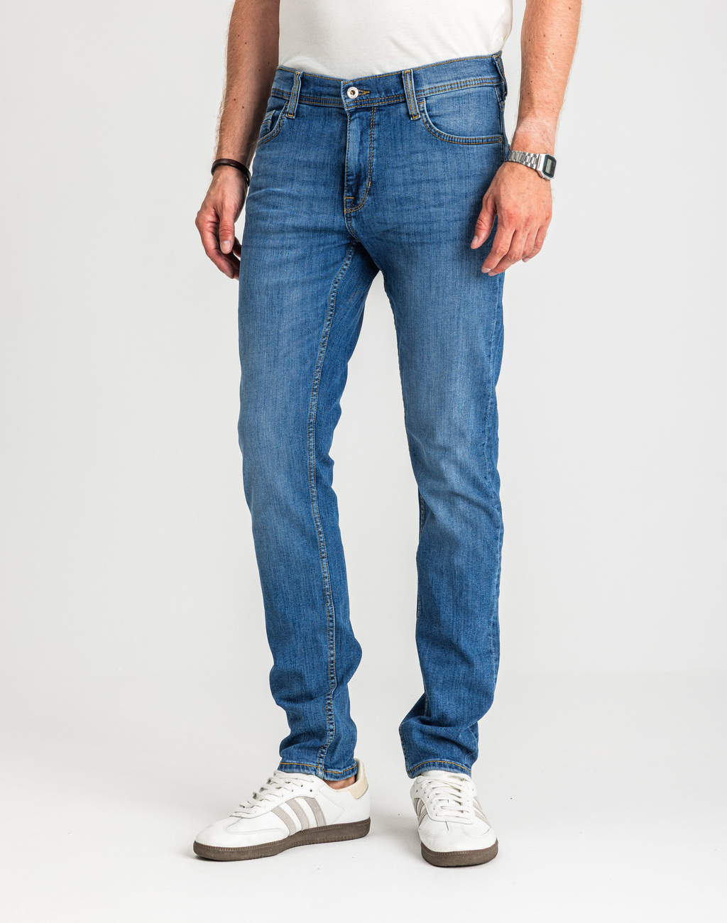 Męskie Spodnie Jeansowe Mustang Style Vegas Denim Blue 1017120 5000 623, W34 L32