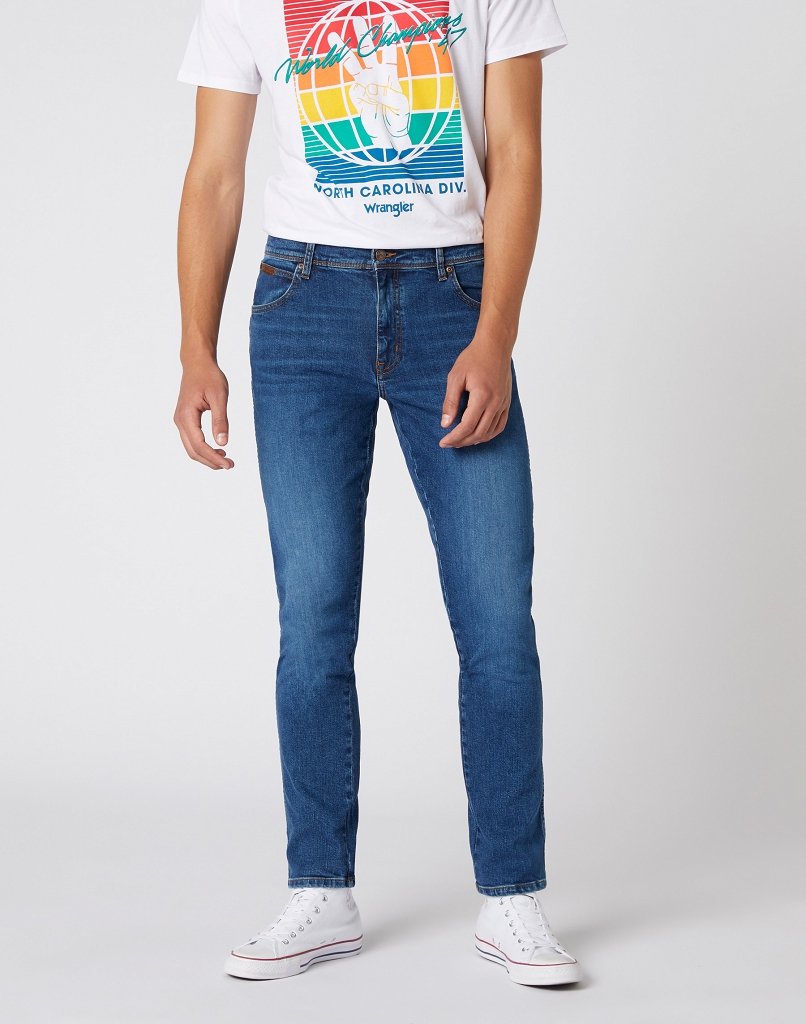 Spodnie Męskie Jeansowe Wrangler Texas Slim Game On W12ST112E 112126517, W38 L32