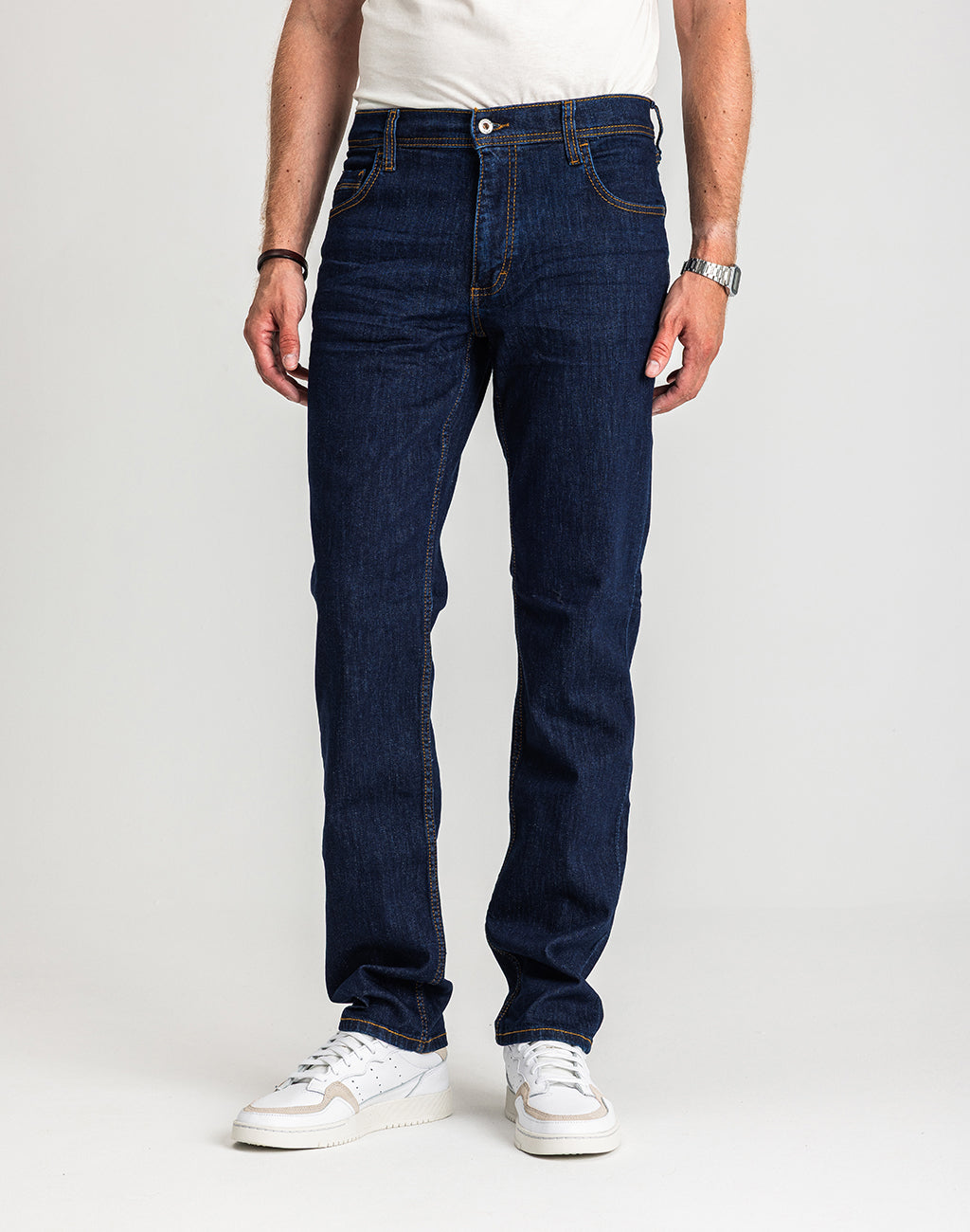Męskie Spodnie Jeansowe Mustang Style Washington Straight Denim Blue 1017119 5000 901, W31 L34