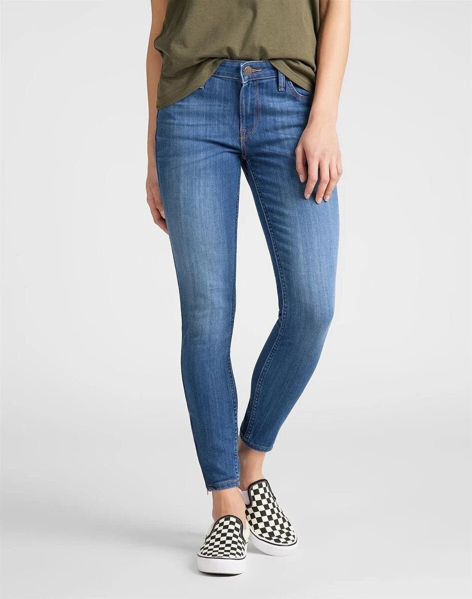 Spodnie Damskie Jeansowe Lee Scarlett Cropped Rurki 112106375, W27 L31