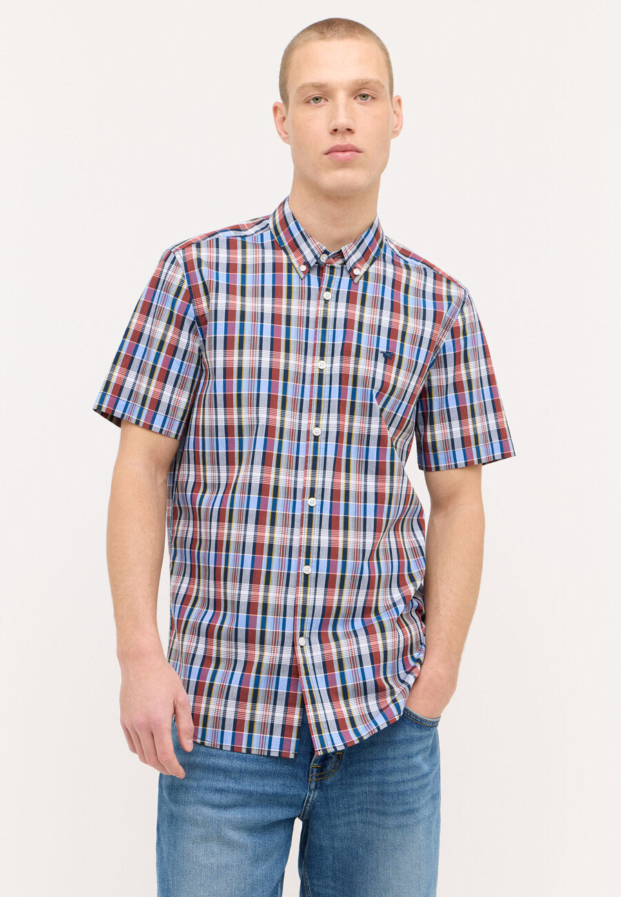 Męska Koszula Mustang Baltimore Summer Check Multi Blue 1015237 12597, S