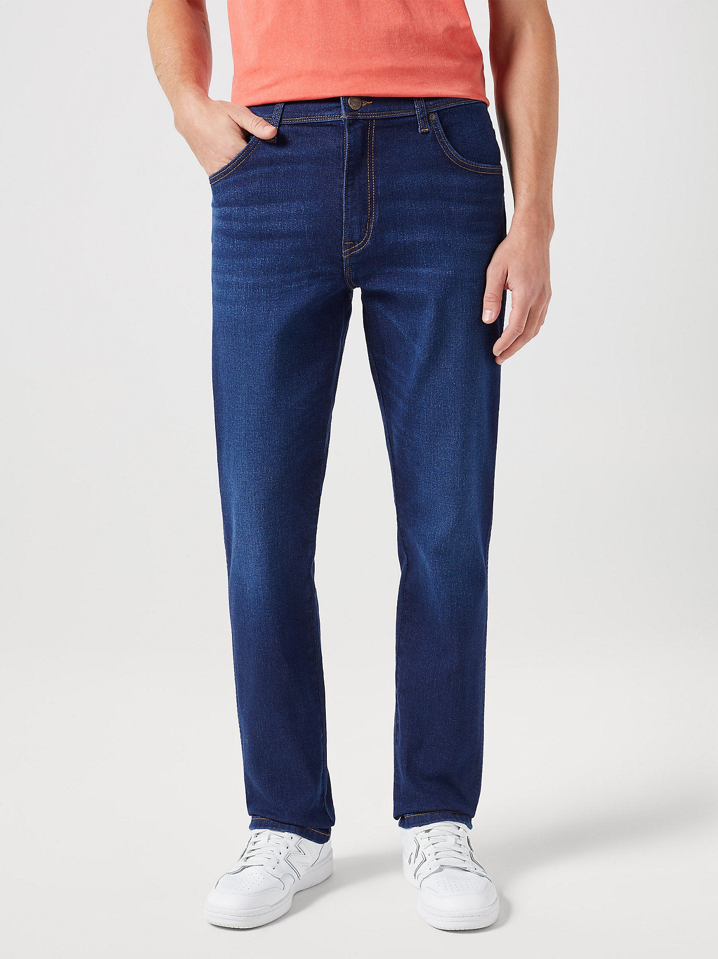Męskie Spodnie Jeansowe Wrangler Texas Slim Night Shade 112350865, W36 L32